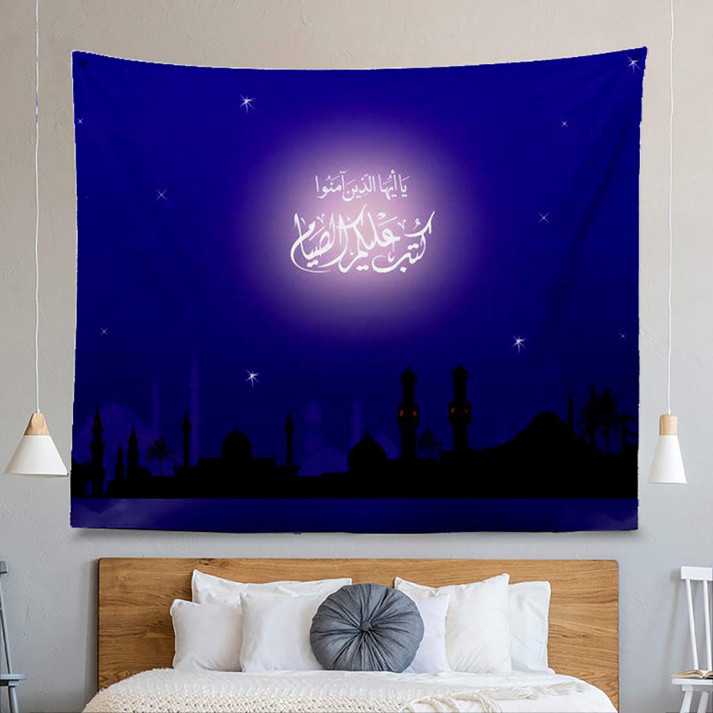 Ramadan Decoration Tapestry - Muslim Eid Mubarak Wall Hanging Blanket for Home, Living Room & Bedroom Decor - 3 Sizes (70x100cm) - Perfect for Islamic Festivals, Prayer Rooms & Holiday Home Decor