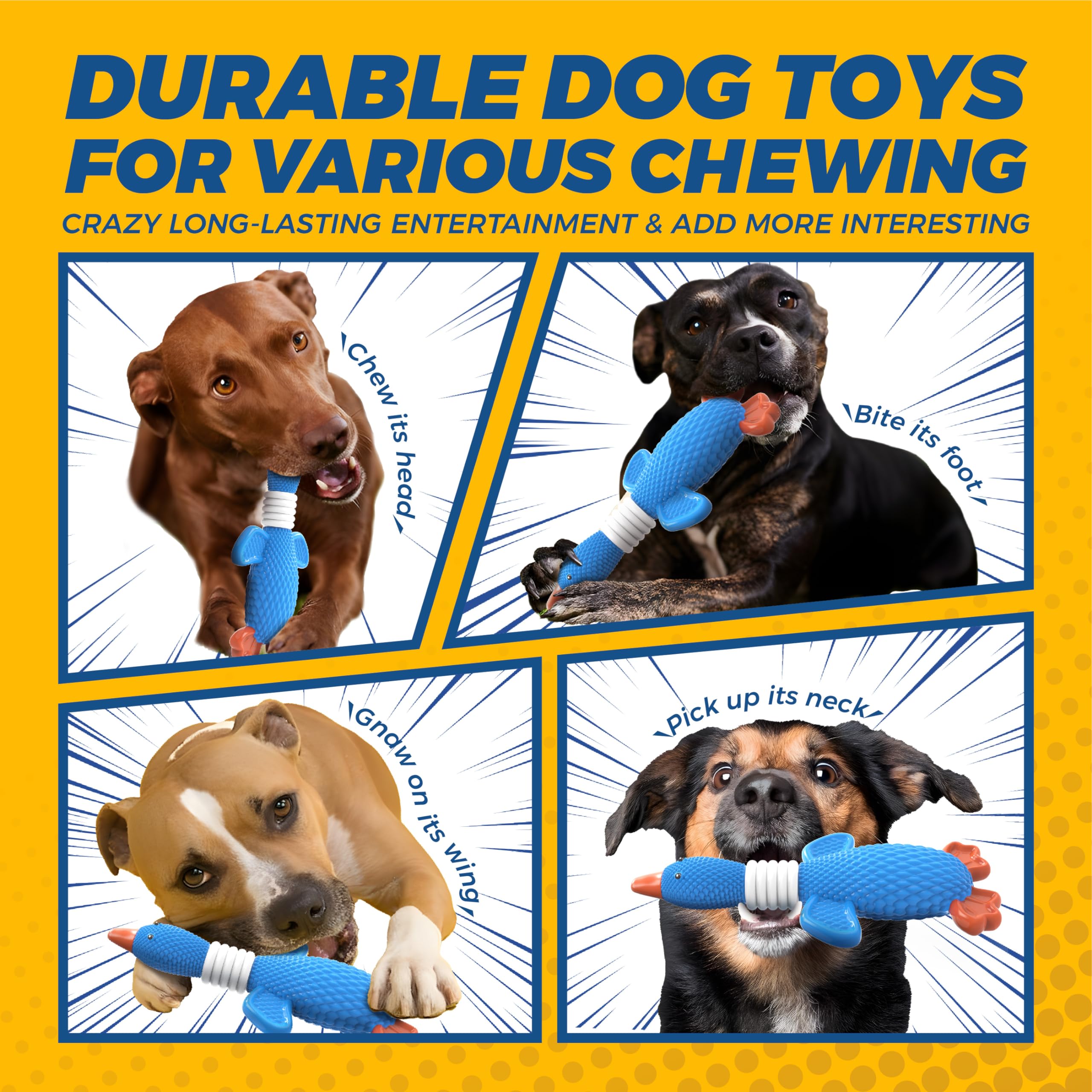 **Vitscan Upgraded Nylon Dog Chew Toys for Aggressive Chewers – Durable & Indestructible Chew Bone for Large & Medium Breed Dogs – Perfect for Teething, Playtime & Training**