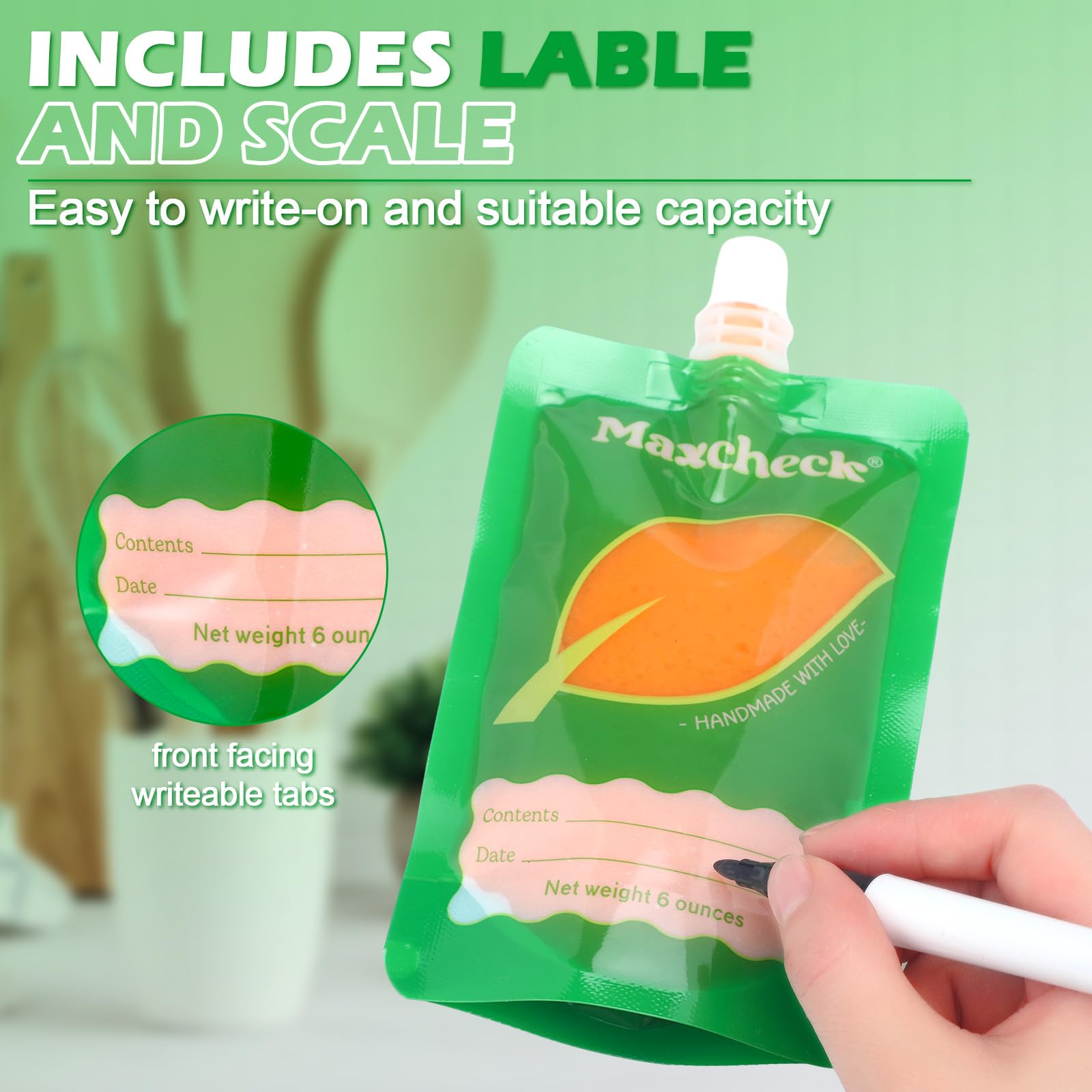 Maxcheck 28-Piece Reusable Baby Food Pouch Set with 25 Portable Fruit Puree Storage Bags, Food Maker, Pen & Brush - Ideal for Homemade Baby Purees, Toddler Snacks & On-the-Go Feeding