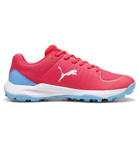 PUMA Men's 24 Luminous Blue & White Cricket Shoes - Dual Color Design for Enhanced Visibility | Perfect for Professional Matches & Training Sessions