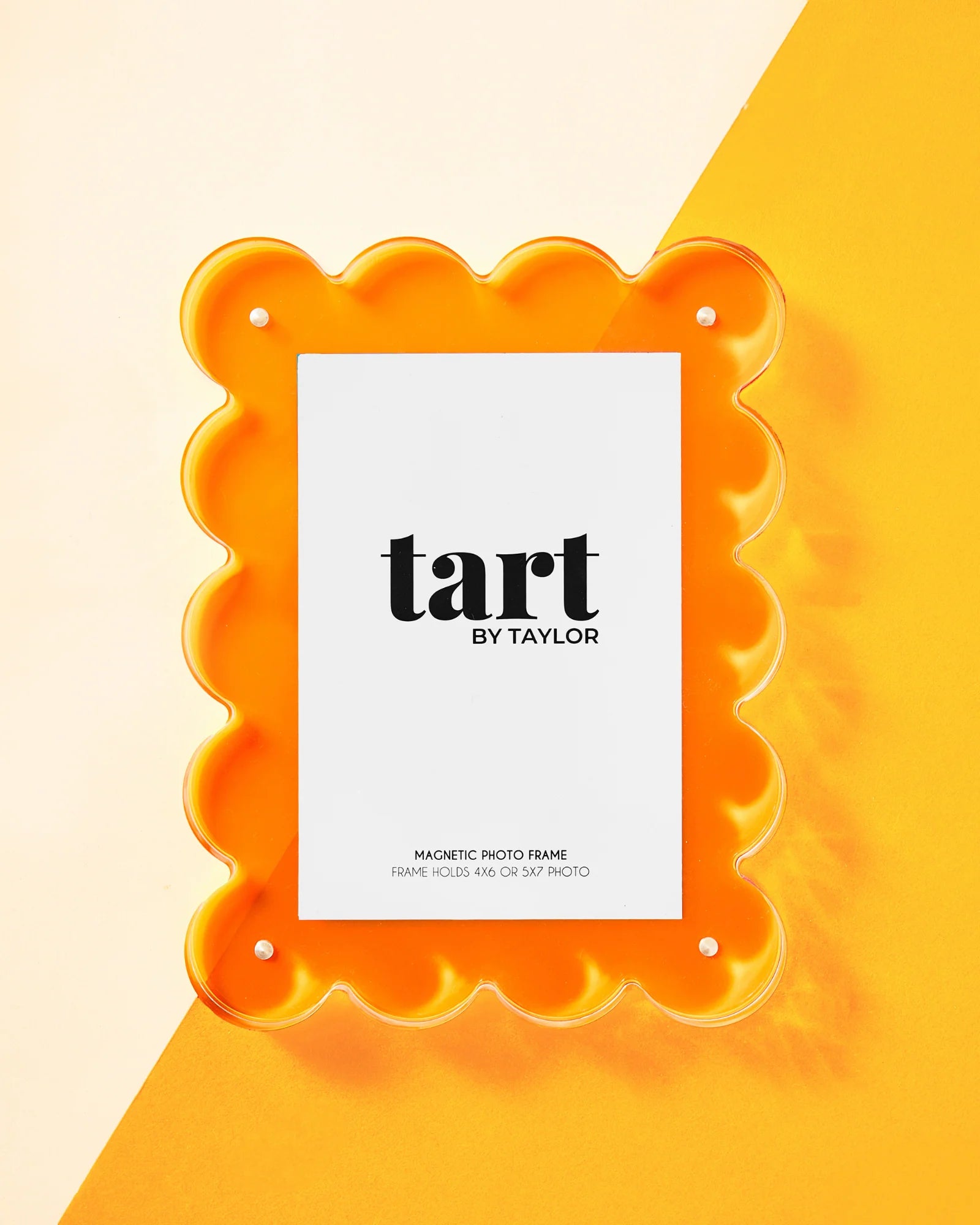 Vibrant Neon Orange Acrylic Picture Frame - Modern & Lightweight for Wall Display, Home Decor, Office & Gift Ideas