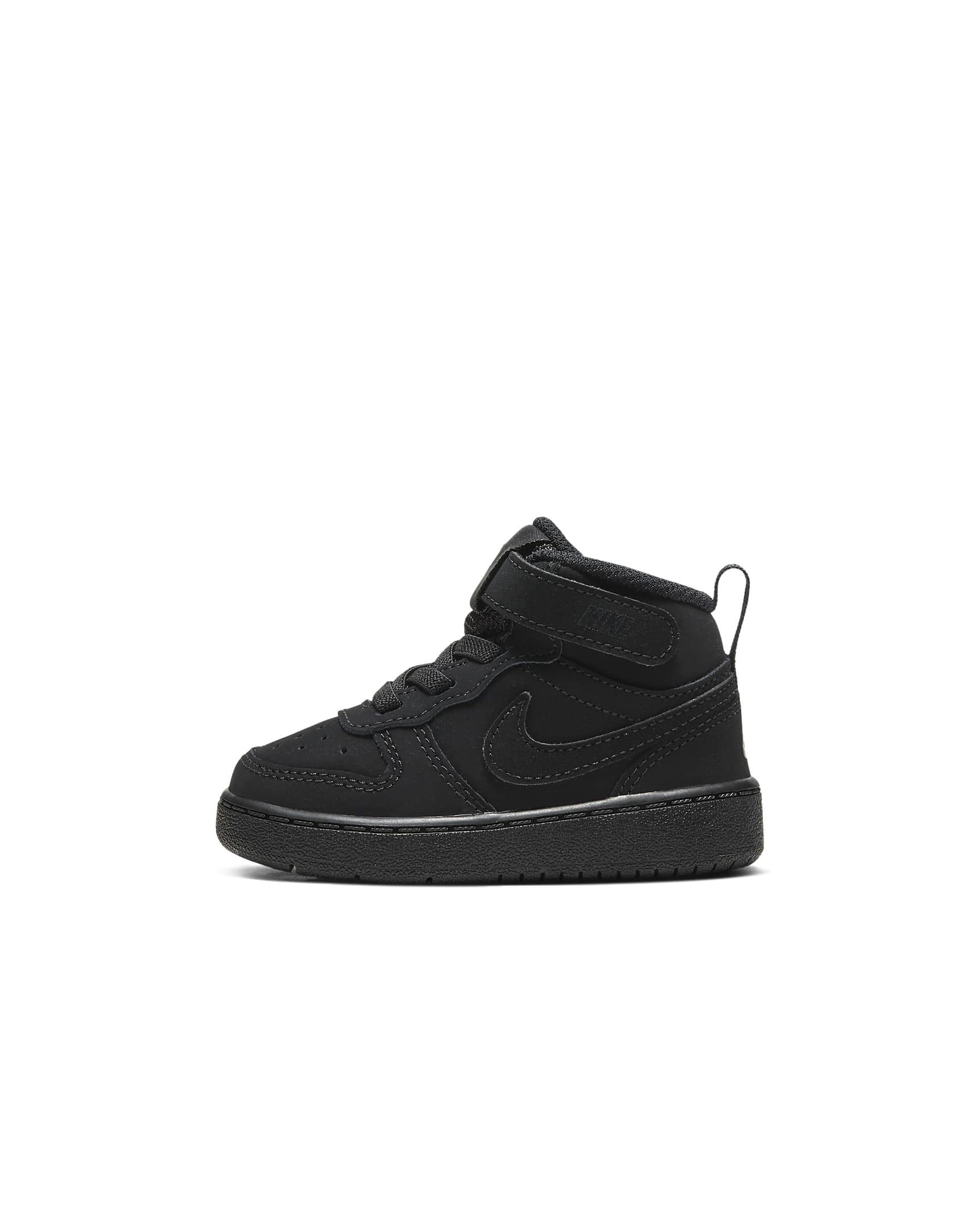 Nike Court Borough Mid 2 Baby/Toddler Shoes - Black/Black/Black (CW5869-001) | Comfortable & Durable Sneakers for Kids - Perfect for Playtime, School & Everyday Wear