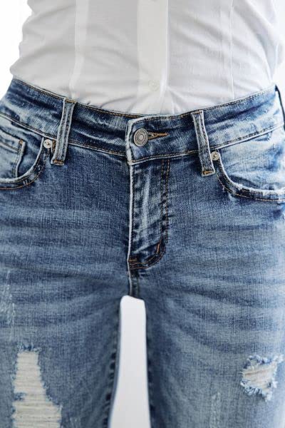 Kancan Women's Mid Rise Ankle Skinny Jeans - KC6204M | Stretch Denim Pants for Casual Wear & Everyday Outfits | Perfect for Work, Date Night and Weekend Style