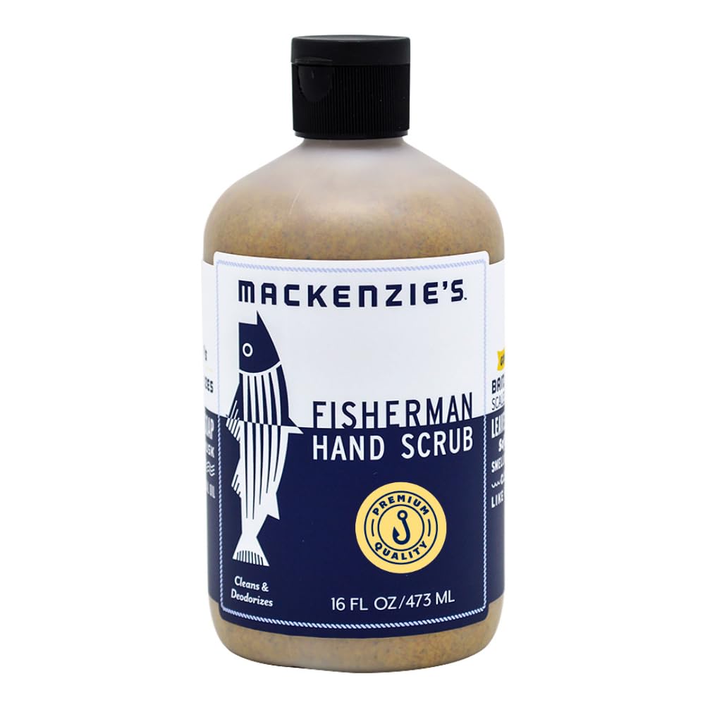 MacKenzie's Fisherman Hand Scrub - 16 oz Deep Cleansing & Deodorizing Hand Cleaner for Men - Perfect Gift for Fishermen, Cooks, Gardeners & Outdoor Enthusiasts - Ideal for Camping, Fishing, BBQ & DIY Projects