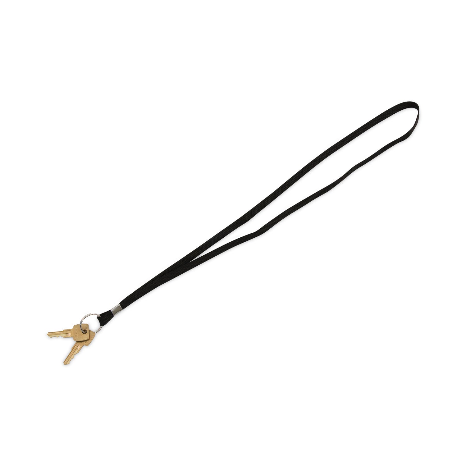 Advantus Premium Black Deluxe Lanyards with Metal Ring Fastener - 36 Inch Long, 24-Pack - Perfect for ID Badges, Keys & Event Passes