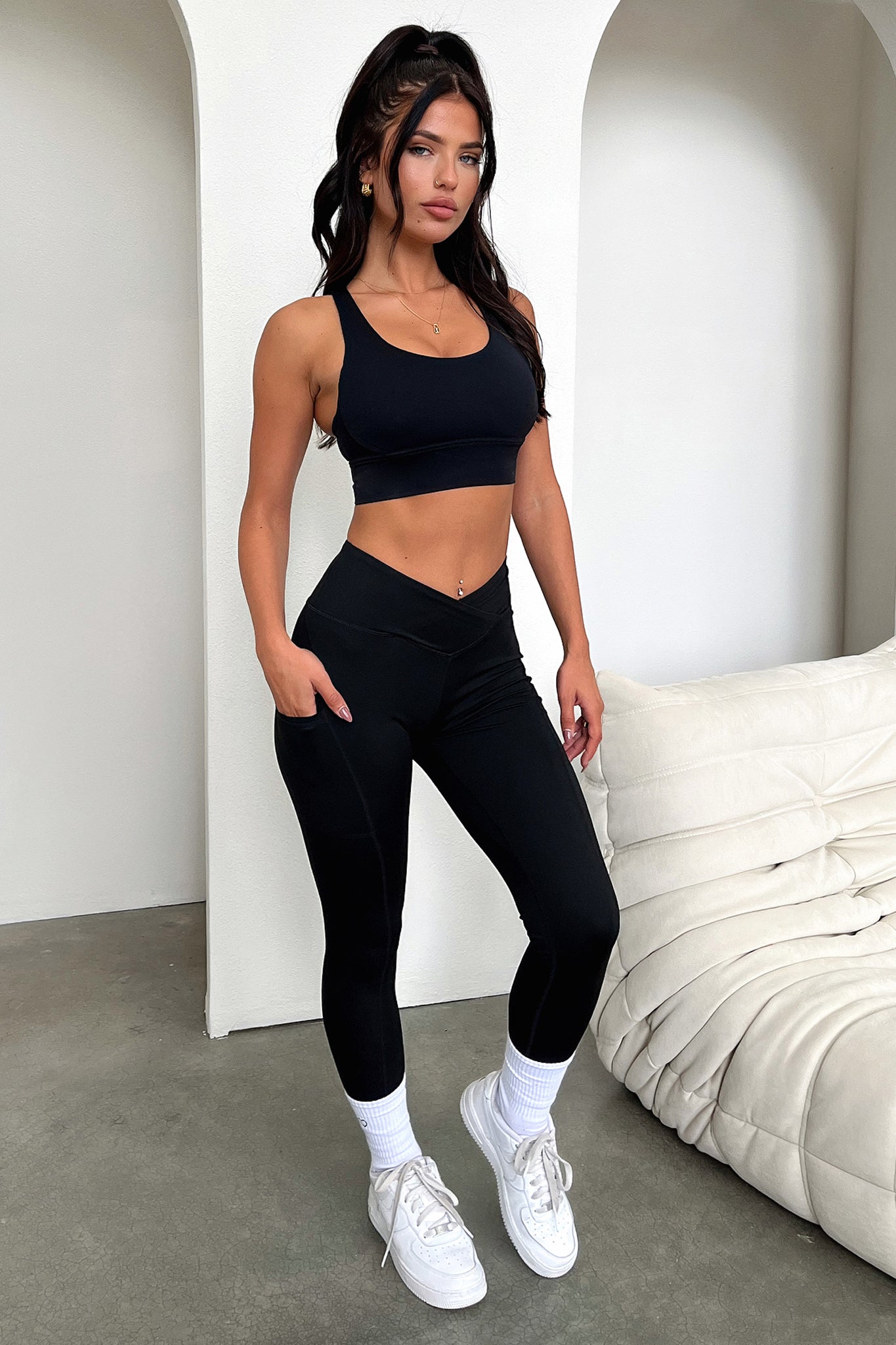 Faye Tights for Women - High Waist Black Leggings | Yoga, Workout & Everyday Wear