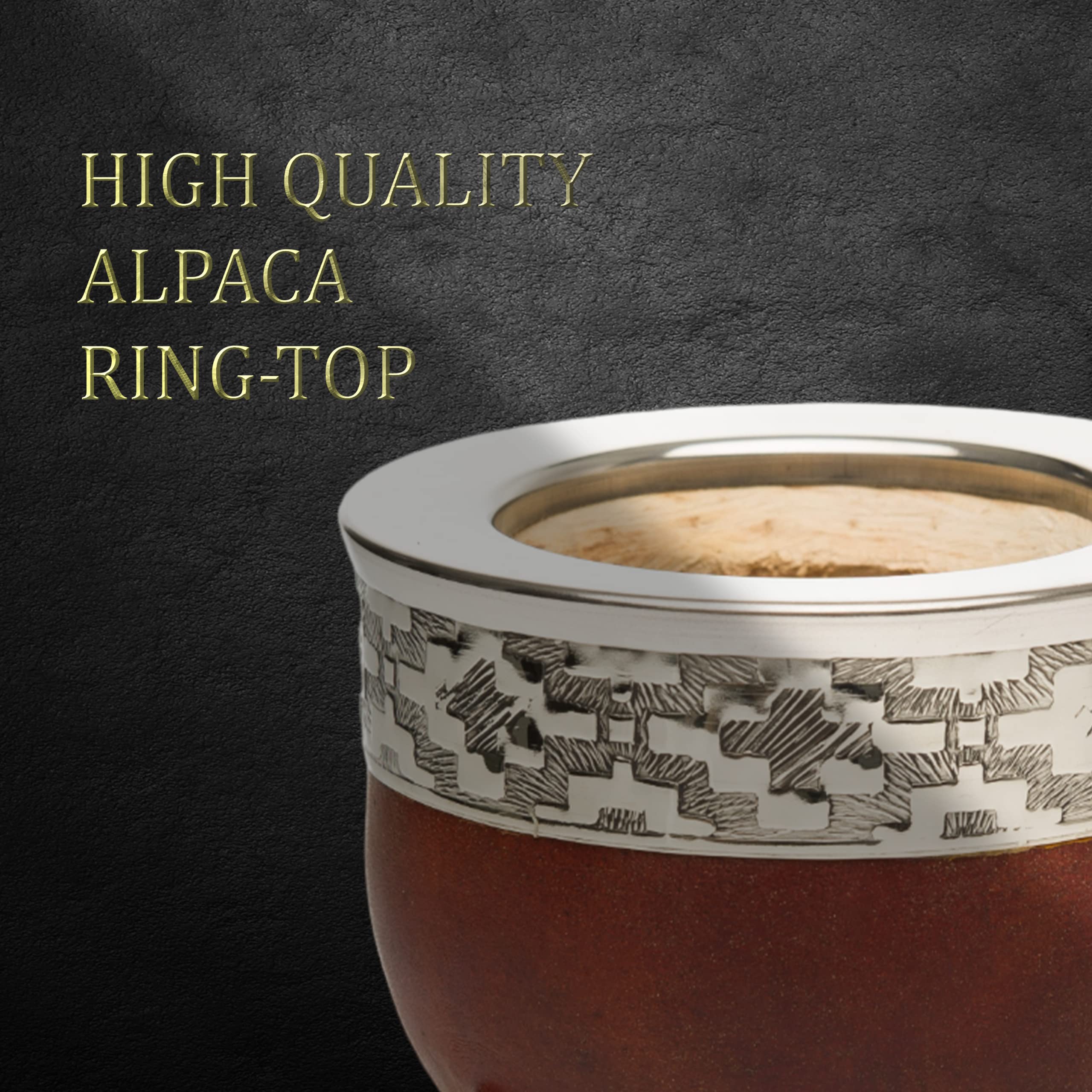 Premium Yerba Mate Gourd Set with Stainless Steel Bombilla Straw - Authentic Handcrafted Leather Cup from Argentina - Perfect for Beach, Travel & Outdoor Adventures - Great Gift Idea for Tea Lovers - Traditional Mate Drinking Experience