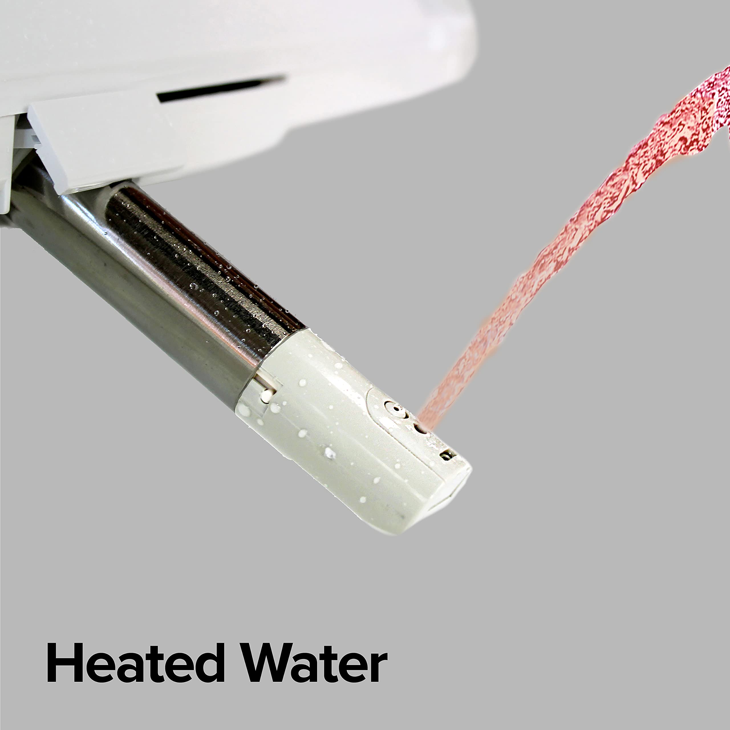 SmartBidet SB-100R Electric Bidet Seat for Elongated Toilets - Remote Control, Stainless Steel Nozzle with Removable Cap, Slim & Durable Design - Perfect for Modern Bathrooms & Hygienic Living