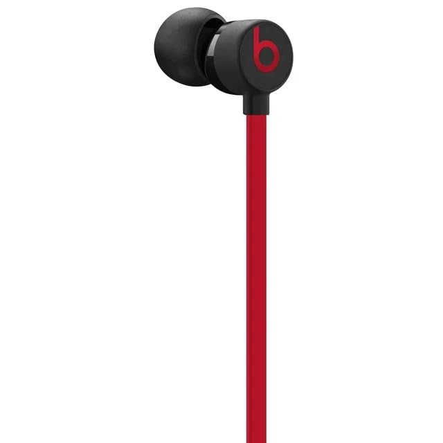 Beats urBeats3 Lightning Earphones - Premium Renewed Headphones with Noise Isolation, Black-Red - Perfect for Gym, Commuting & iPhone Music Lovers