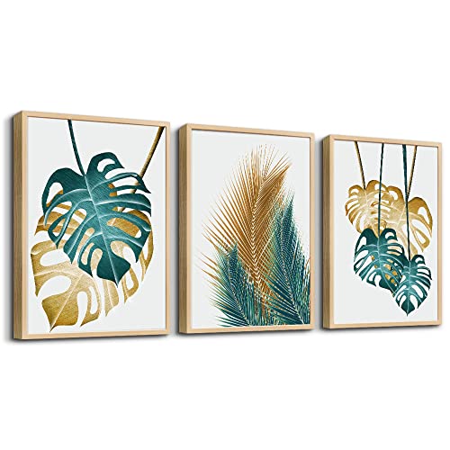 The Leaves Abstract Pictures Natural Wood Framed