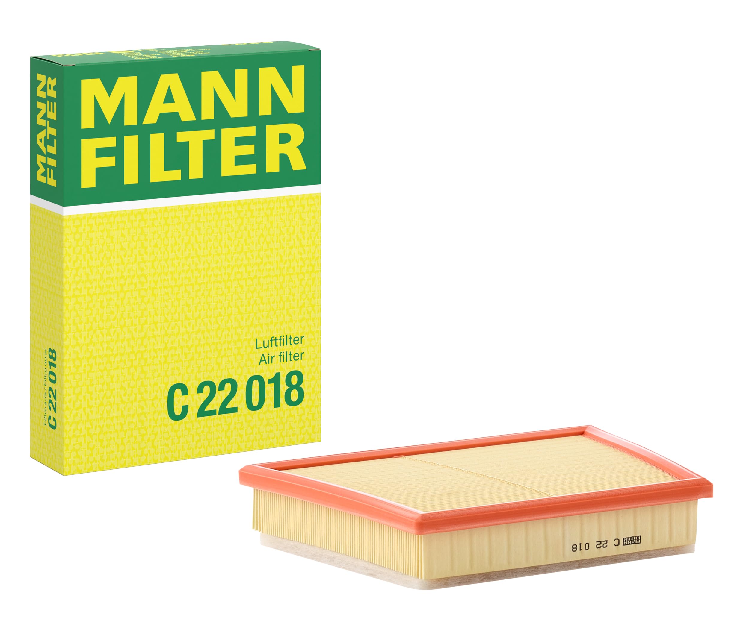 MANN-FILTER C 22 018 Premium Engine Air Filter for Cars & Trucks - High Performance Replacement Air Filter for Better Engine Protection & Fuel Efficiency - Perfect for Daily Commuting & Road Trips
