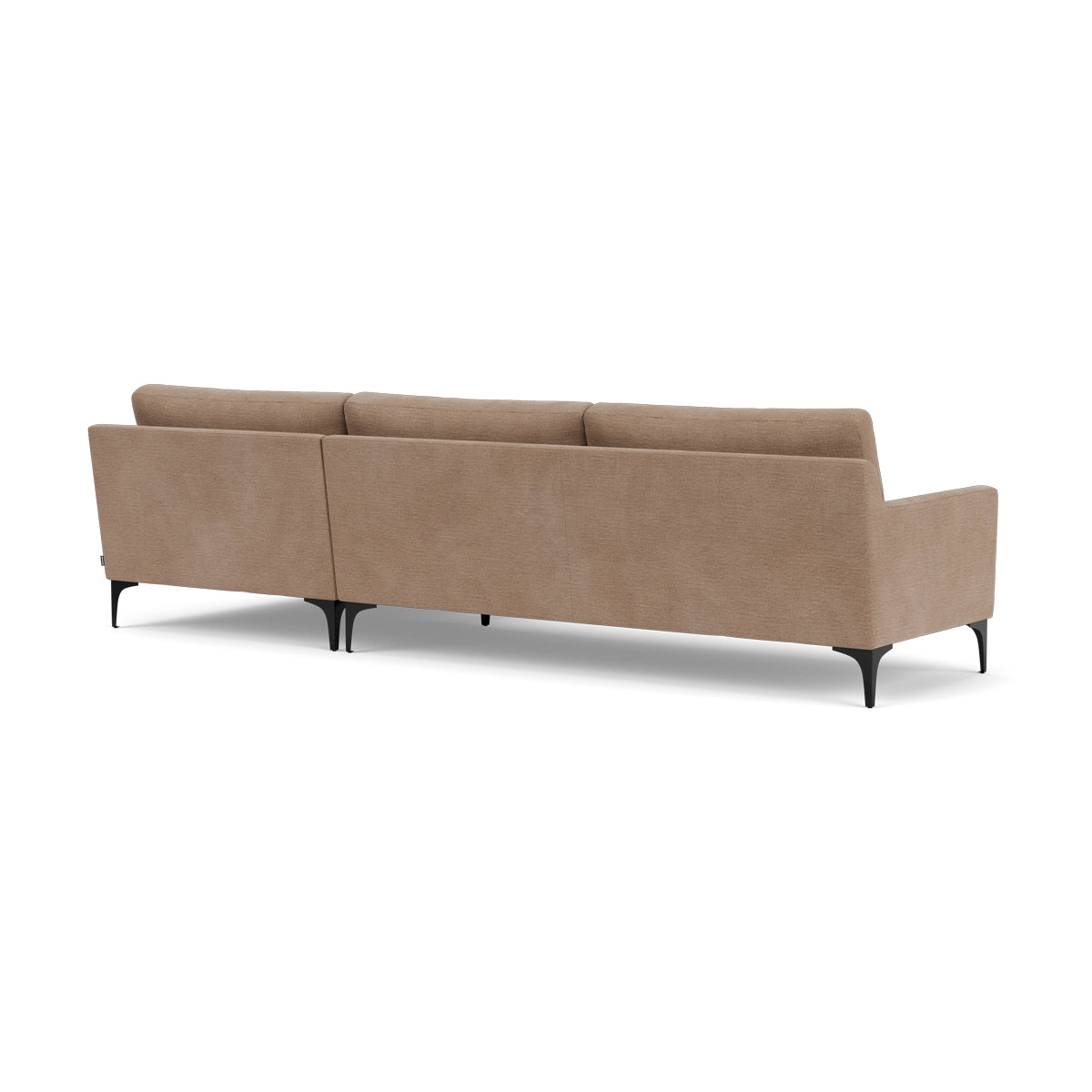 Astha Fabric Right Chaise Sofa - Modern Upholstered Sectional Couch for Living Room, Lounge & Small Spaces