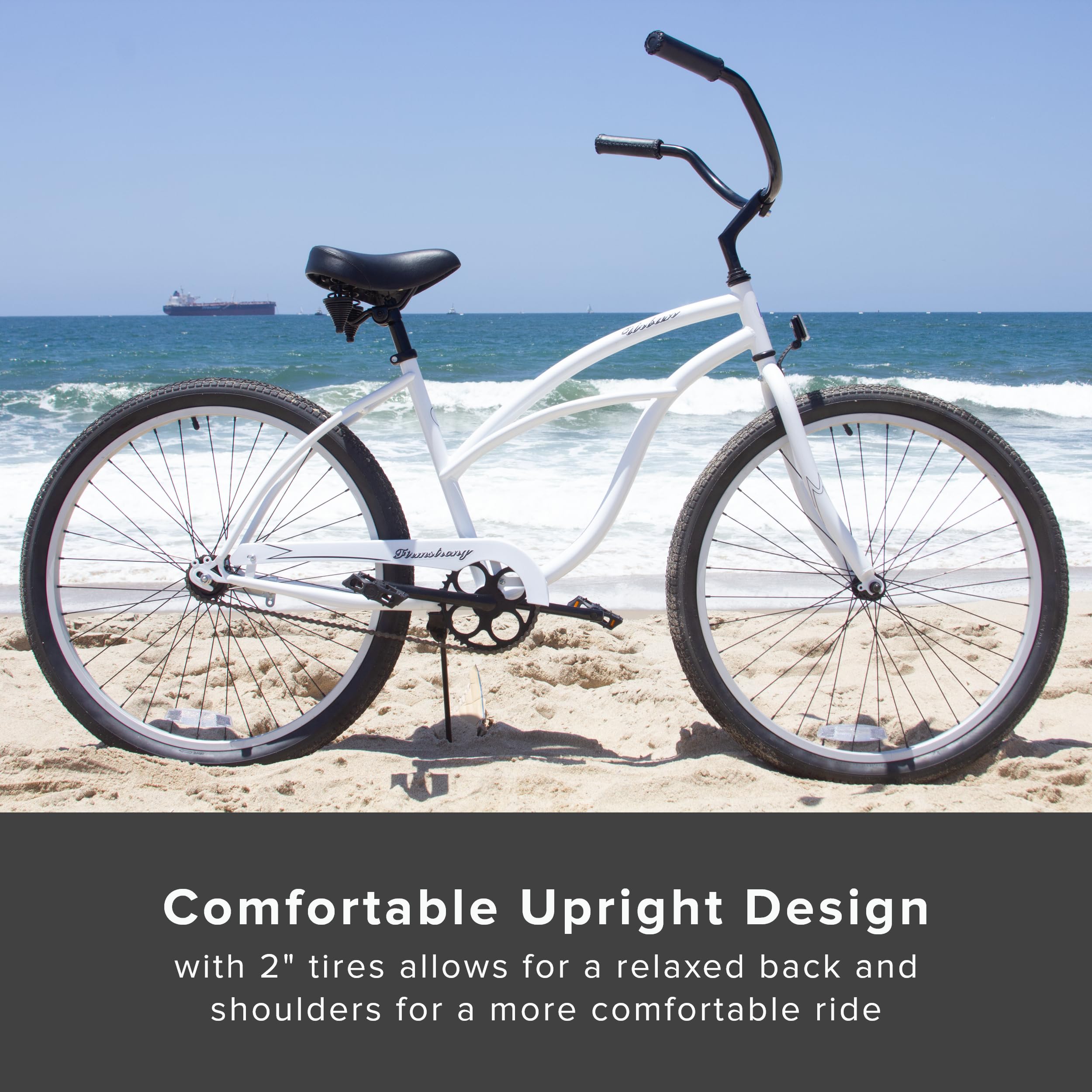 Firmstrong Urban Lady Beach Cruiser Bike - Comfortable Women's Bicycle for Leisure Riding, Commuting & Beach Cruising | Perfect for Coastal Rides, City Commutes & Weekend Adventures