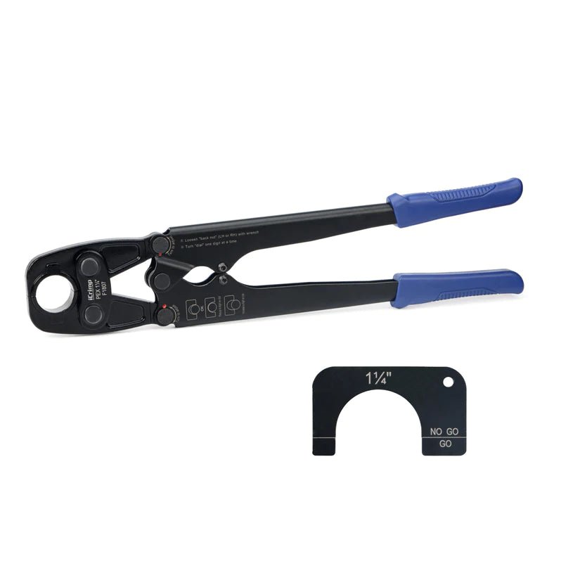 IWS C125 1.25 Inch ASTM F1807 PEX Copper Ring Crimping Tool - Professional Plumbing Tool for PEX Pipe Fittings Installation