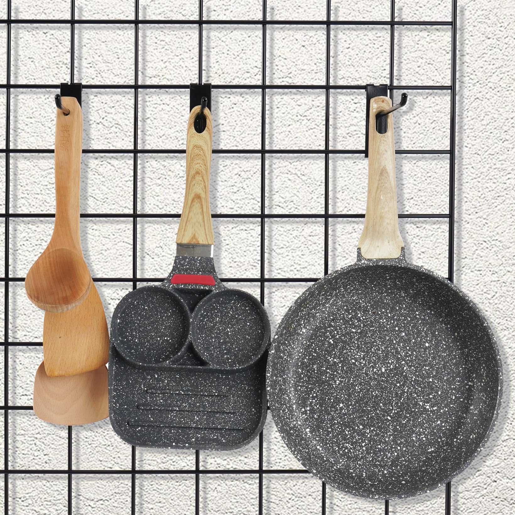 50PC Black 6 Inch Gridwall Hooks - Heavy Duty Display Hooks for Retail Store Grid Wall Panels - Perfect for Clothing, Accessories & Merchandise Display in Boutiques, Malls & Trade Shows