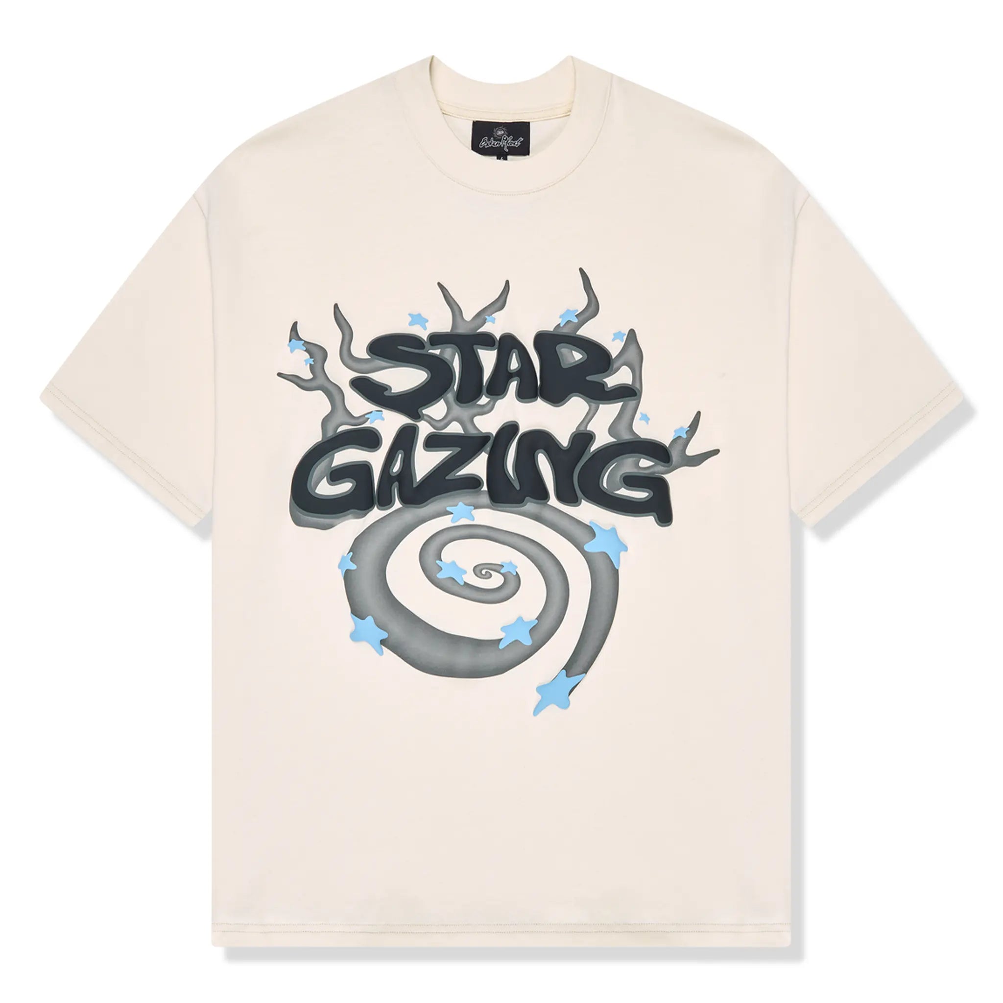 Broken Planet Stargazing Vanilla White T-Shirt for Men | Soft Cotton Graphic Tee | Perfect for Astronomy Lovers & Night Sky Viewing