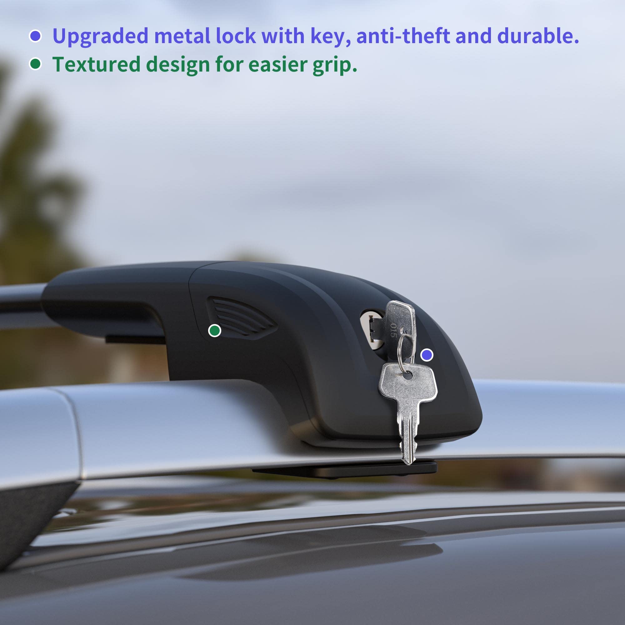 **2018-2023 Subaru Crosstrek & 2017-2023 Impreza Roof Rack Cross Bars – 220LBS Capacity, Heavy-Duty Aluminum, Anti-Corrosion, Lockable – Fits Luggage, Kayaks, Bicycles, Snowboards – Perfect for Road Trips & Outdoor Adventures**