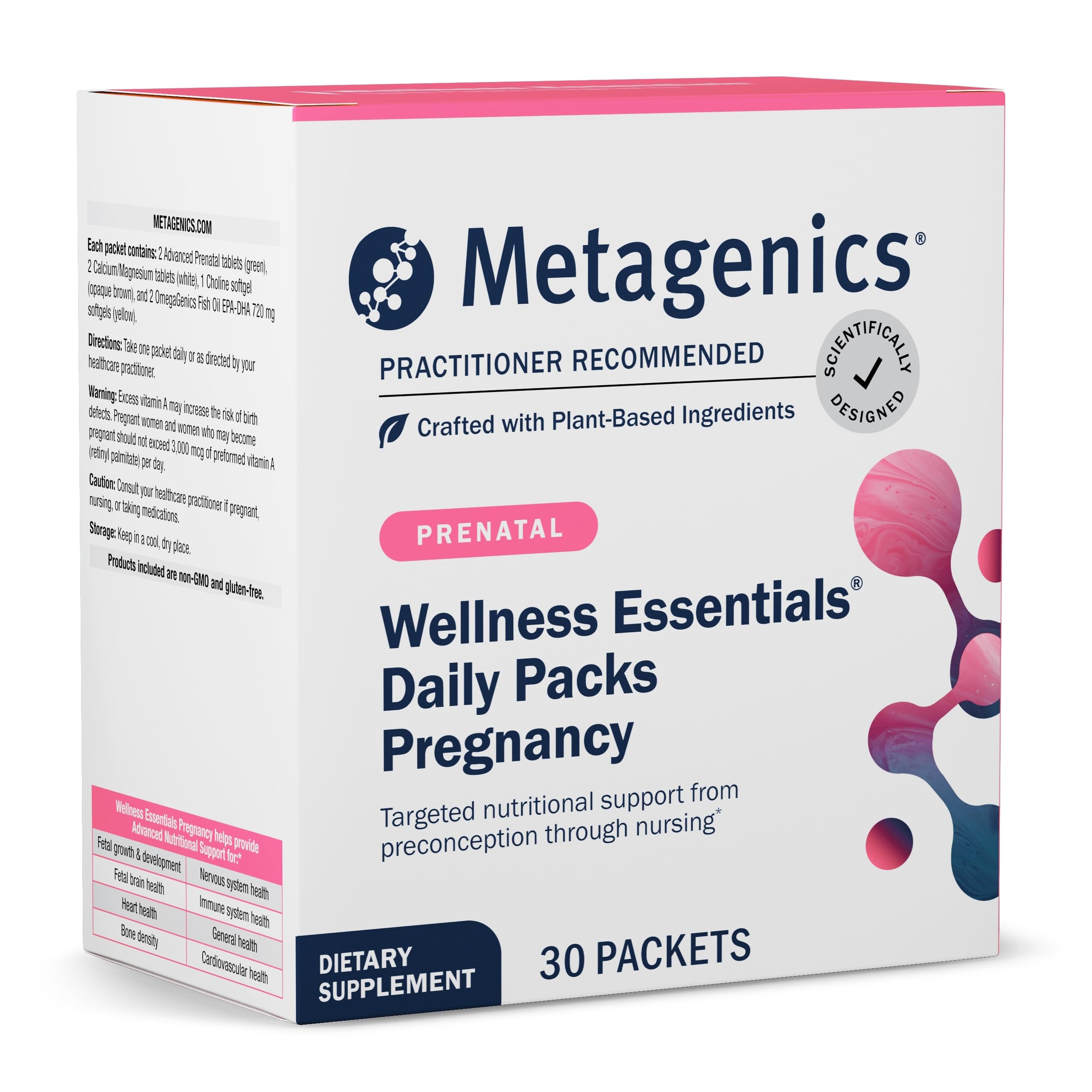 Metagenics Wellness Essentials Pregnancy Multivitamin - 30 Count | Prenatal Vitamins for Women, Folic Acid & Iron Support | Healthy Pregnancy & Baby Development