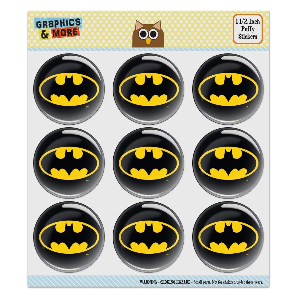 Batman Logo Stickers for Scrapbooking & Crafts - Bubble Dome Set