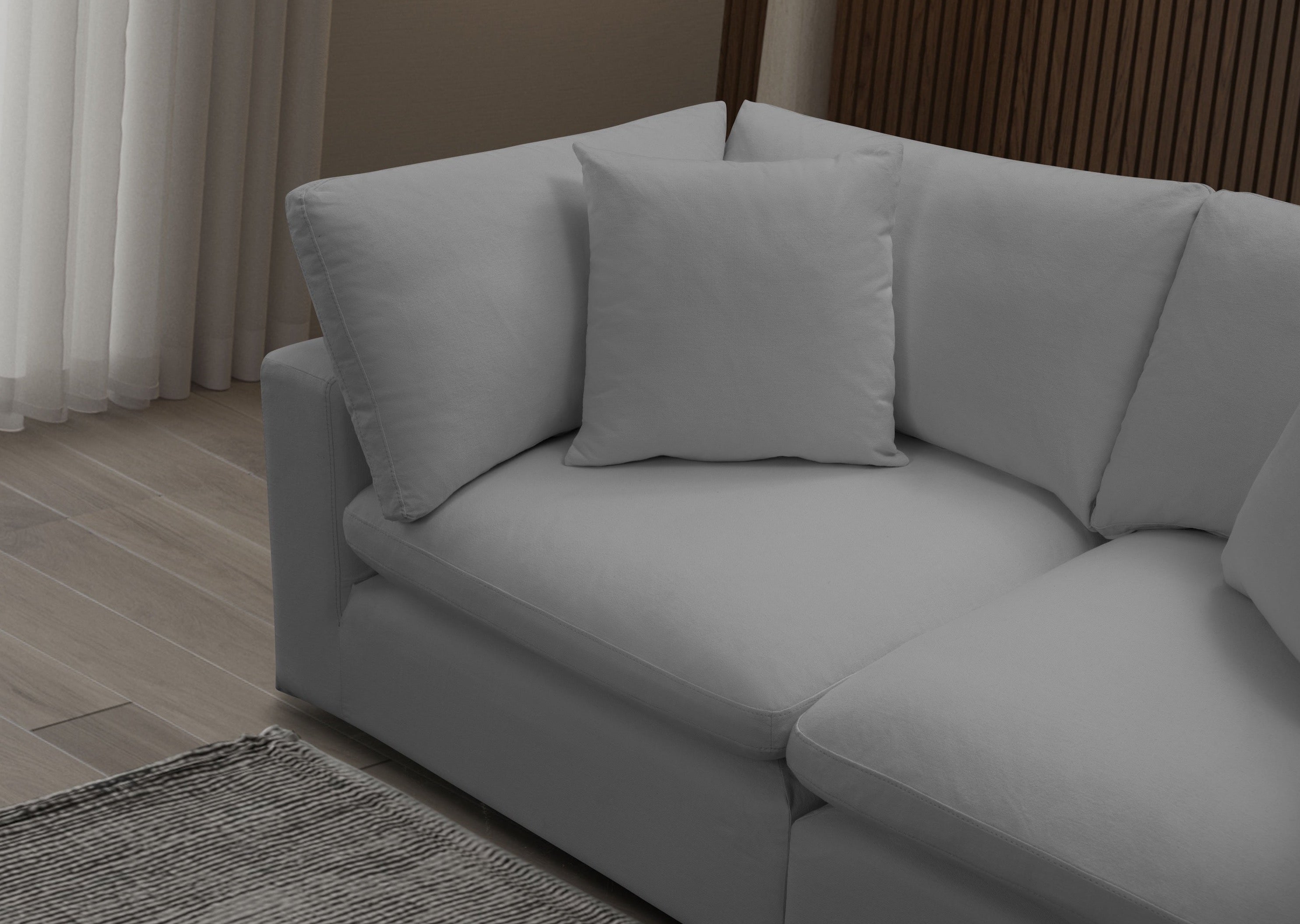 **Cali Modular 2-Seater Sofa in Sol Grey – Modern Sectional Couch for Living Room, Apartment & Small Spaces**