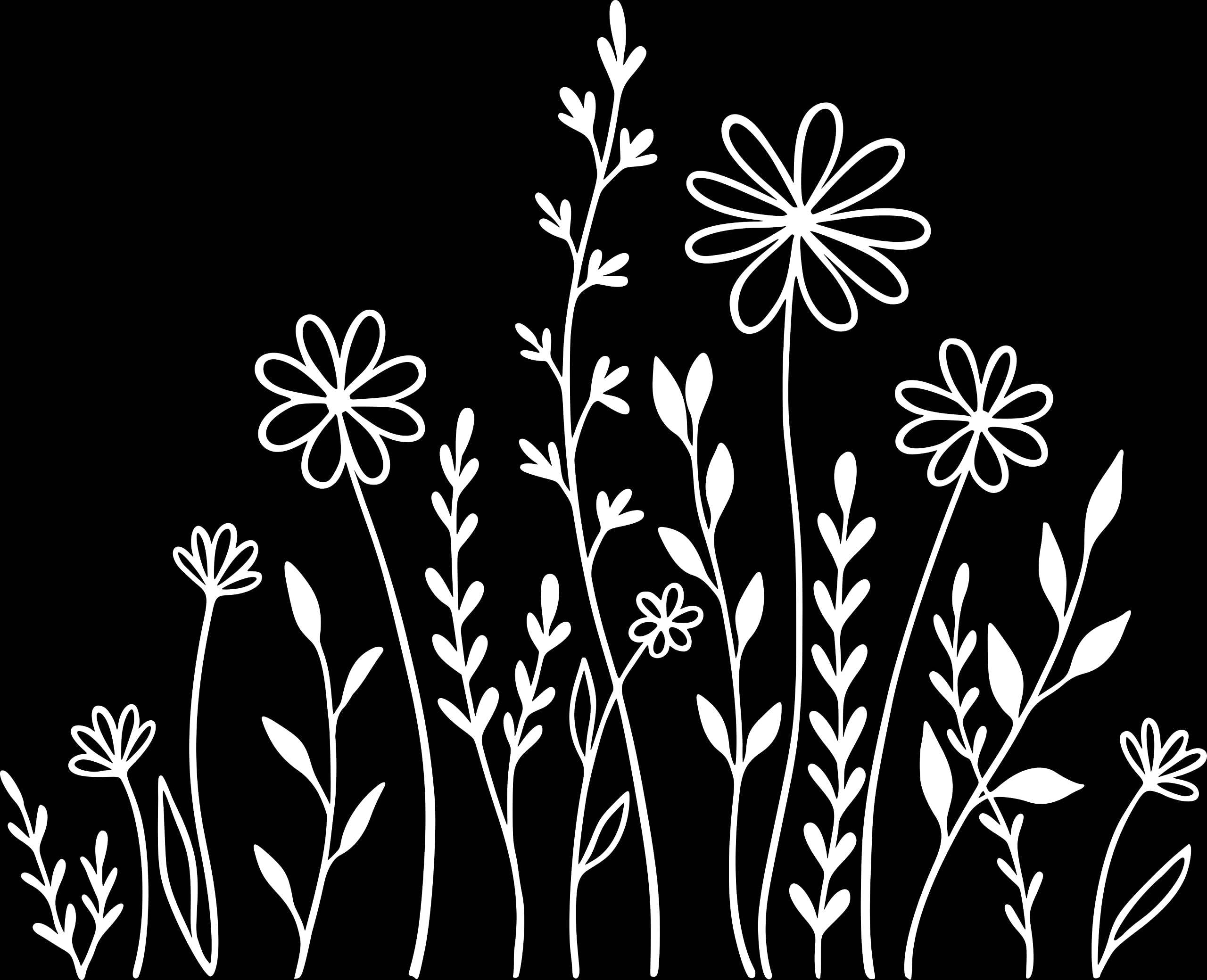Wildflowers Car Decal - Boho Botanical Leaf Sticker for Plant Lovers, Waterproof Bumper & Window Decals, 7