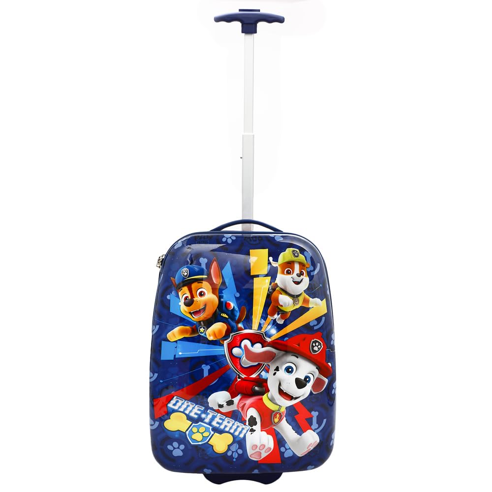 Paw Patrol Kids Travel Roller Suitcase - Lightweight Carry-On Luggage for Boys & Girls - Perfect for Airplane Trips, Vacations & School
