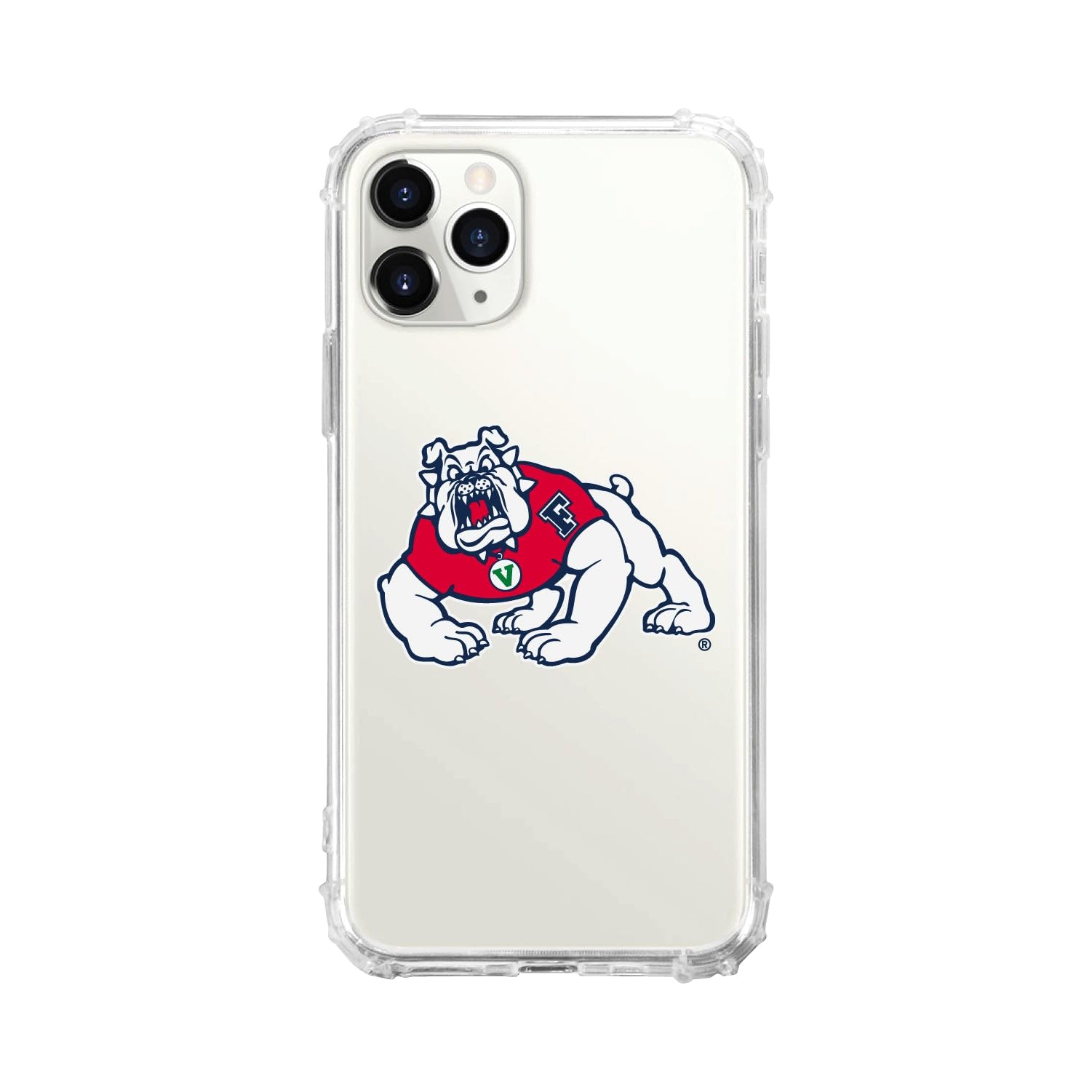 OTM Essentials Durable Phone Case for iPhone 13 - Shockproof Tough Edge Protection with Fresno State University Mascot Design in Beige | Perfect for College Students, Alumni & Bulldog Fans