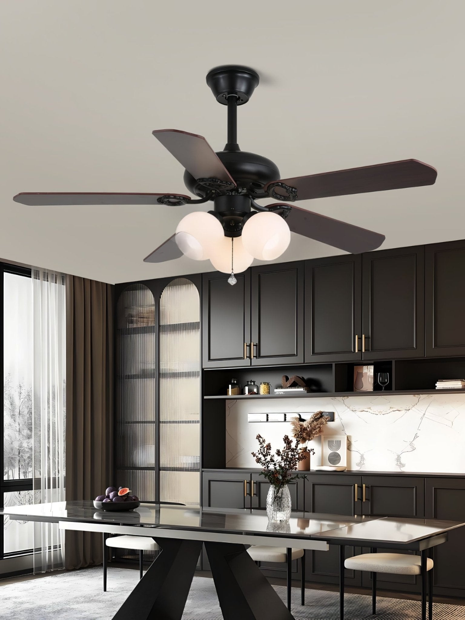 Calantha Bloom Ceiling Fan with Light Kit - Modern Flush Mount Fan for Bedroom, Living Room & Office - Energy Efficient LED Lighting & Quiet Reversible Motor