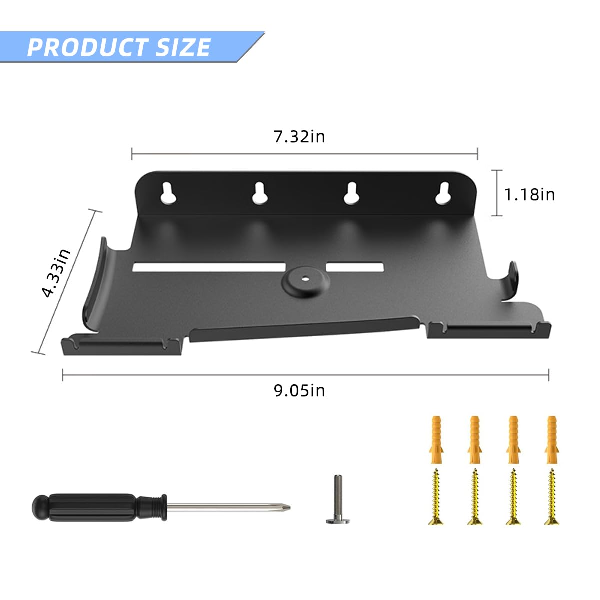 PS5 Wall Mount Bracket for PS5 Console & Slim - Headphone Holder Included - Compatible with Disc & Digital Edition (Black) - Perfect for Gaming Room & Living Room Setup