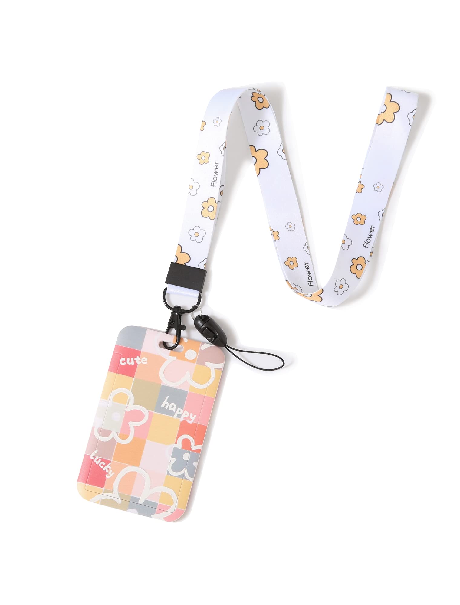 Hard Case ID Badge Holder with Lanyard for Work & Events