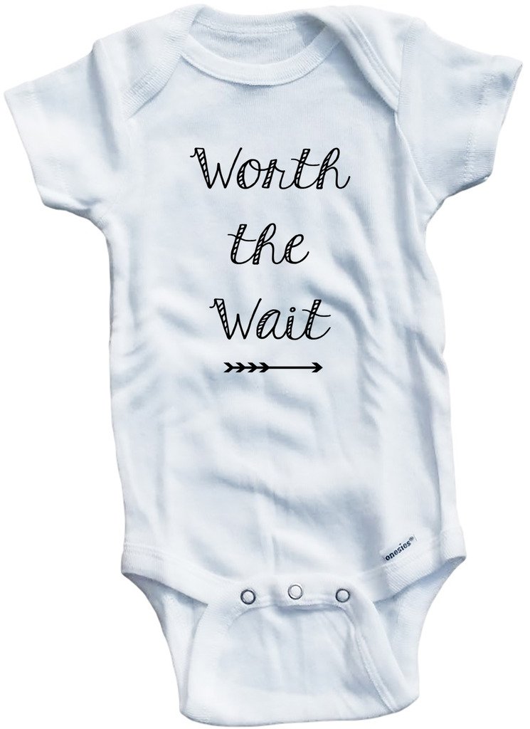 Baby Tee Time Girls' Worth The Wait One Piece - Cute Outfit for Playdates
