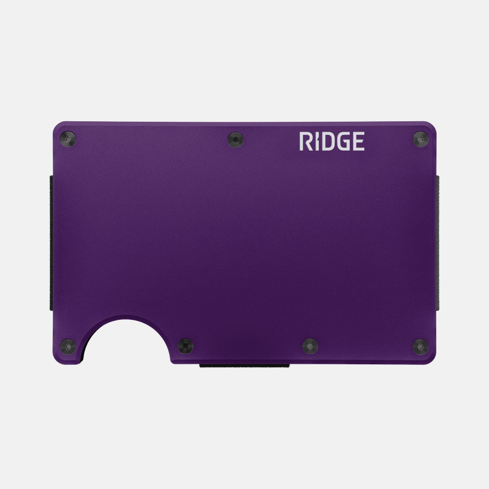 Ridge Wallet - Slim Aluminum RFID Blocking Minimalist Front Pocket Wallet for Men - Perfect for Travel, Everyday Carry & Outdoor Adventures