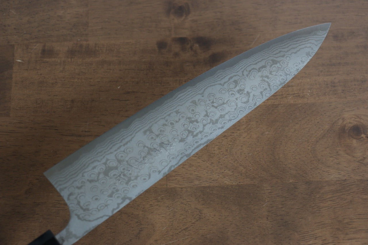 Premium Nao Yamamoto VG10 Damascus Hammered Gyuto Chef Knife 240mm with Cherry Blossom Handle - Perfect for Sushi, Meat Slicing & Professional Kitchen Use