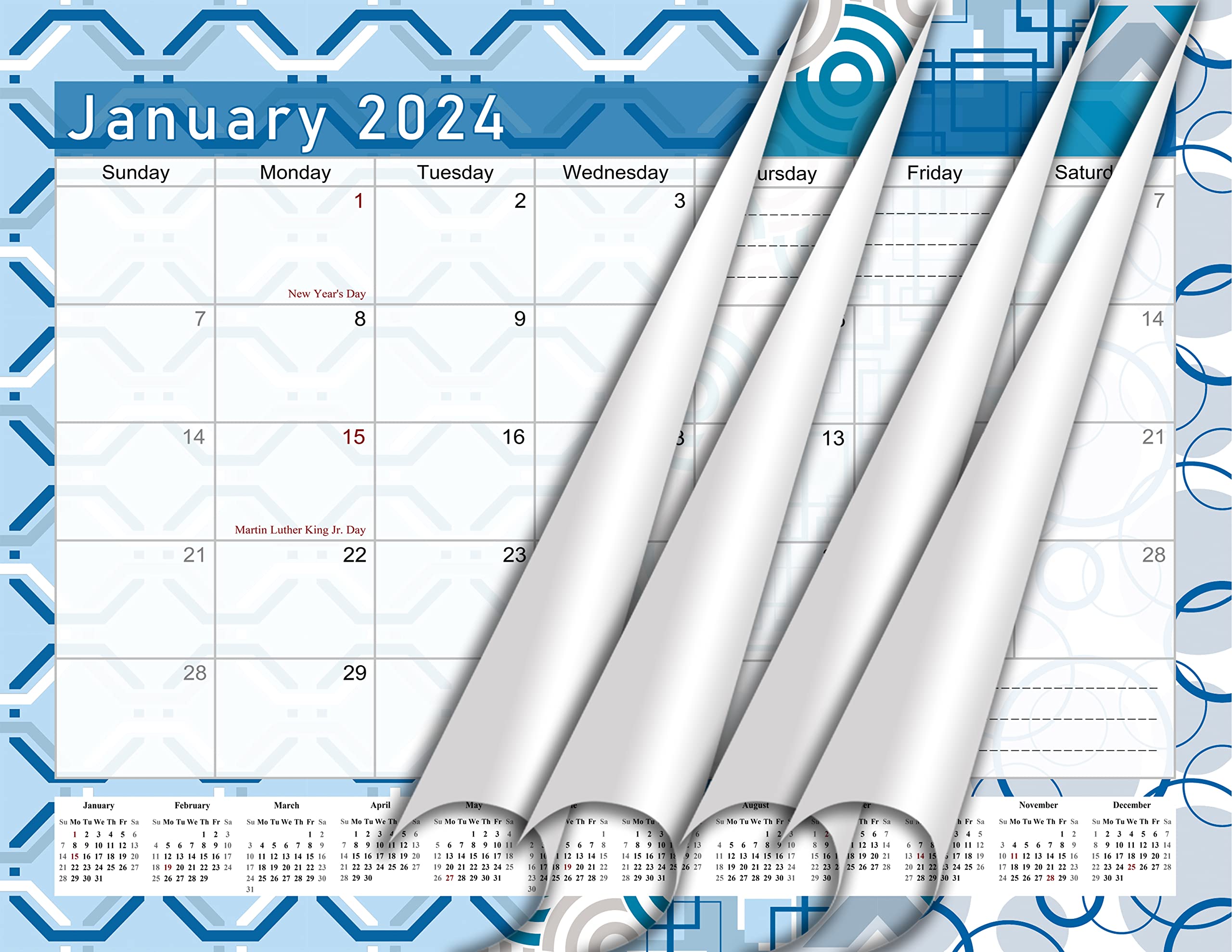 2024-2025 18-Month Magnetic & Desk Calendar Planner - Wall/Desktop Organizer with Bonus Stickers - Perfect for Office, Home & School Planning (Edition #26-04)