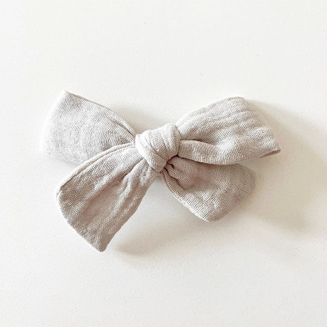 Bohemian Baby Muslin Hair Bow Clip - Soft Cotton Headband for Girls & Toddlers - Perfect for Parties, Photography & Everyday Style