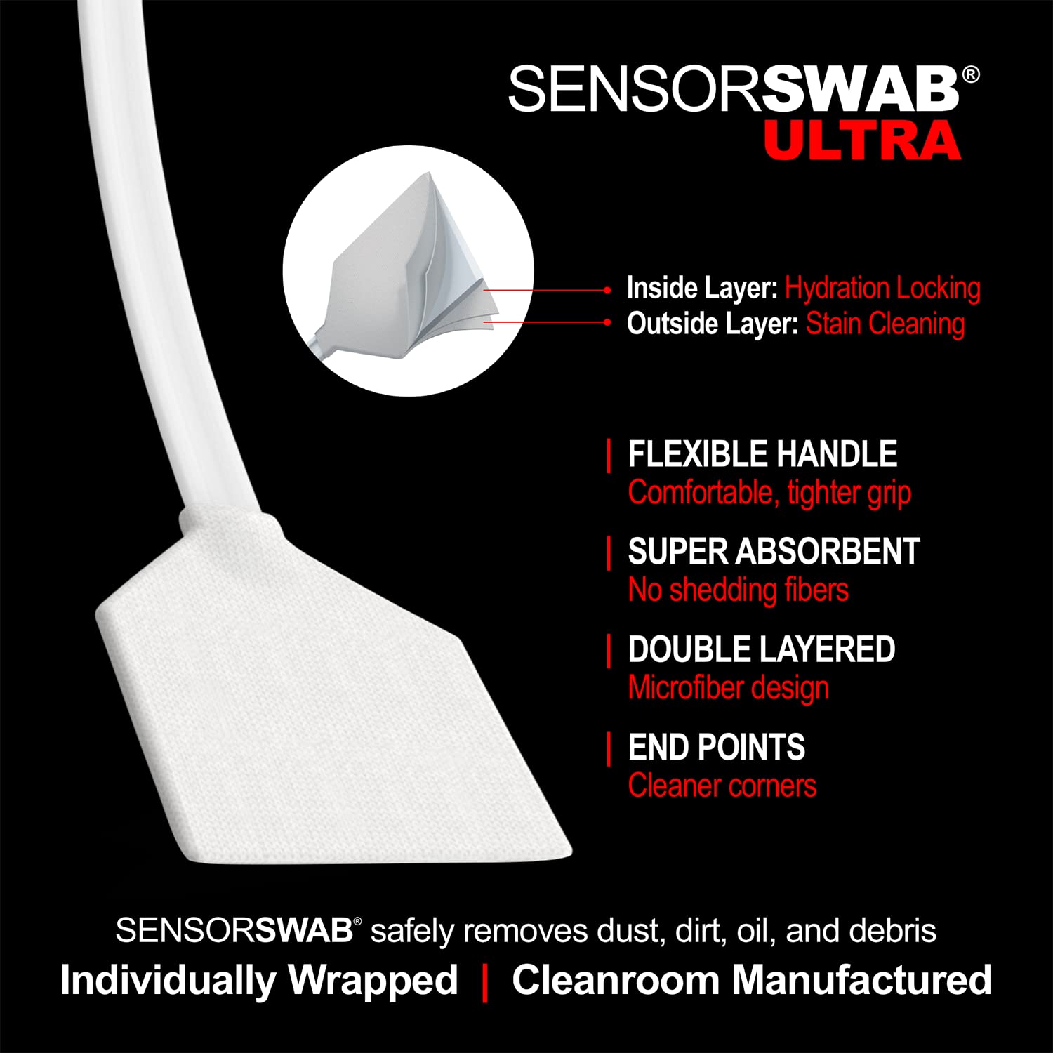 **17mm APS-C Sensor Cleaning Kit - 12 Swabs with Dropper Tip (59ml/2oz) for DSLR & Mirrorless Cameras - Perfect for Eclipse Sensor Cleaning & Dust Removal**    *(Ideal for Professional Photographers & Camera Maintenance at Home or Studio)*