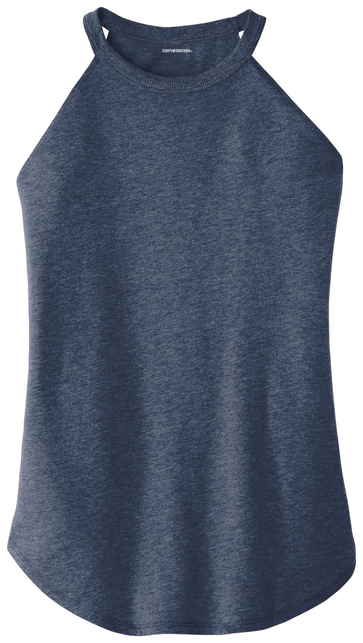 Soft Fluffy Unicorn Print Women's Tri-Blend Yoga Tank Top - Breathable Workout Shirt for Summer, Gym & Casual Wear