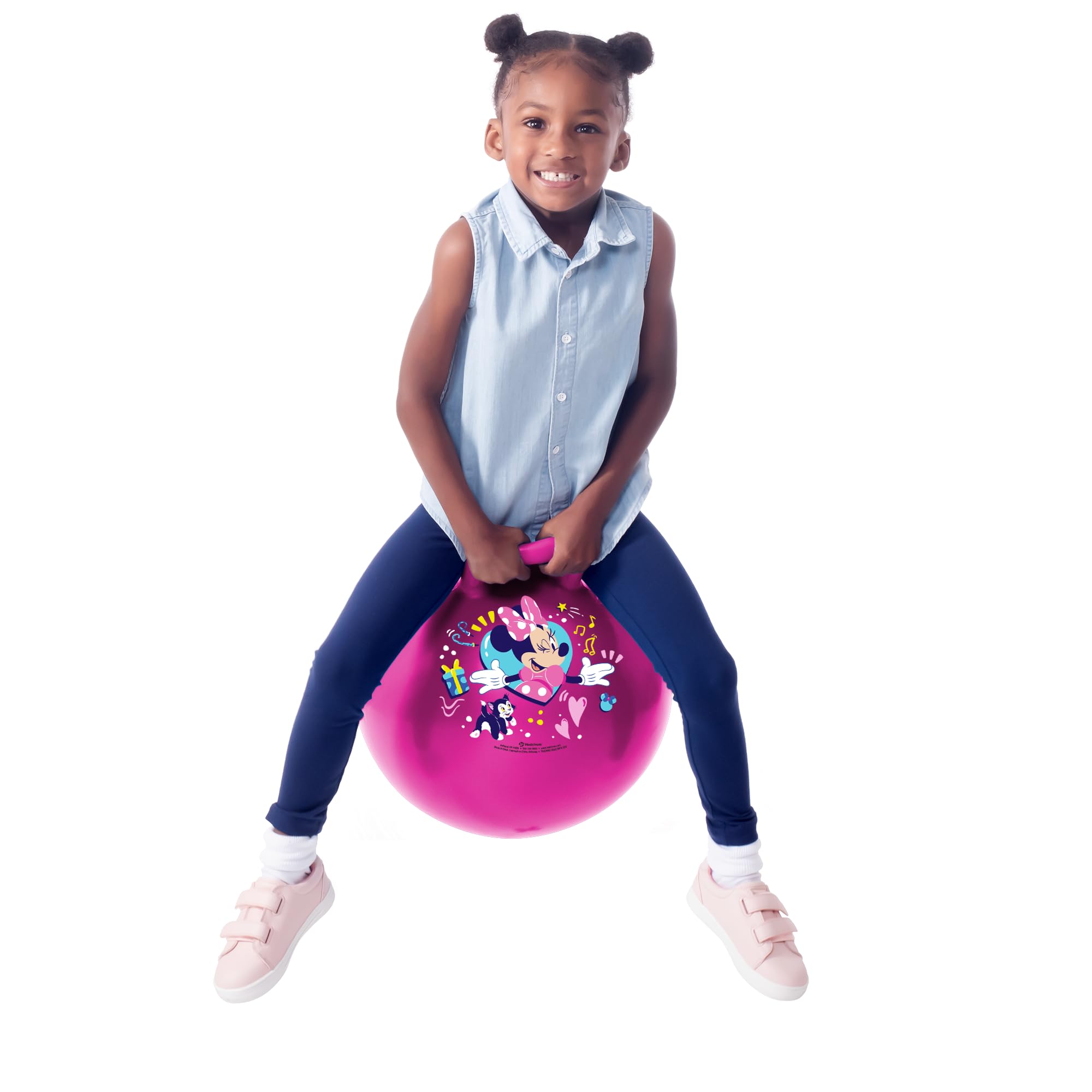 Hedstrom Minnie Mouse 15 Inch Inflatable Hopper Ball - Fun Bouncy Ride-On Toy for Toddlers & Kids (Perfect for Indoor Play, Birthday Parties & Outdoor Backyard Games)