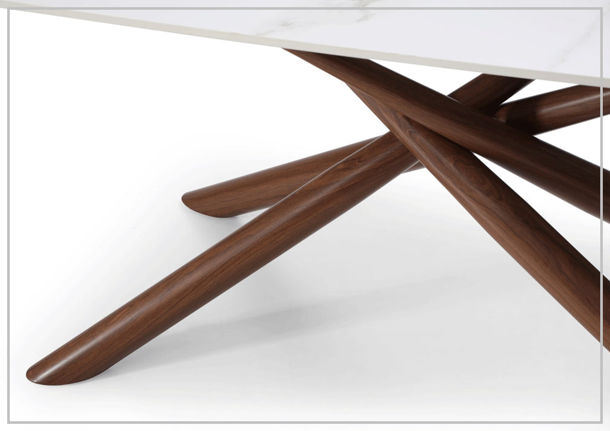 Extendable Dining Table with Ceramic Top - Gio Italia Modern Expandable Kitchen Table for Small Spaces | Perfect for Apartments, Dining Rooms & Entertaining Guests