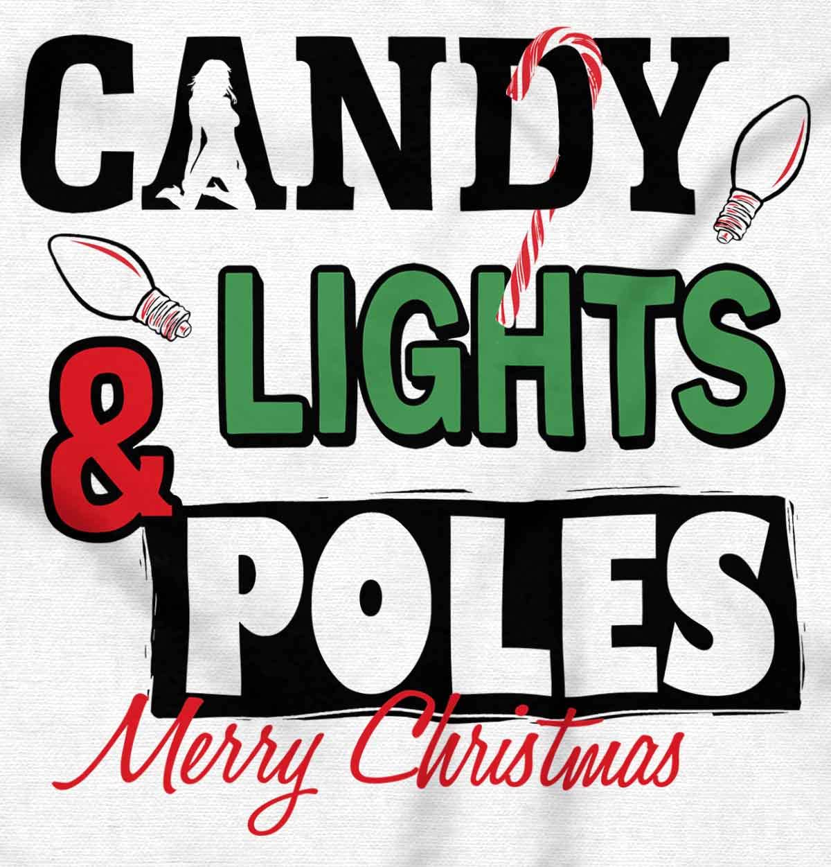 Funny Christmas Candy Cane Lights Hooded Sweatshirt for Men - Cozy Holiday Pullover for Xmas Parties & Winter Outfits
