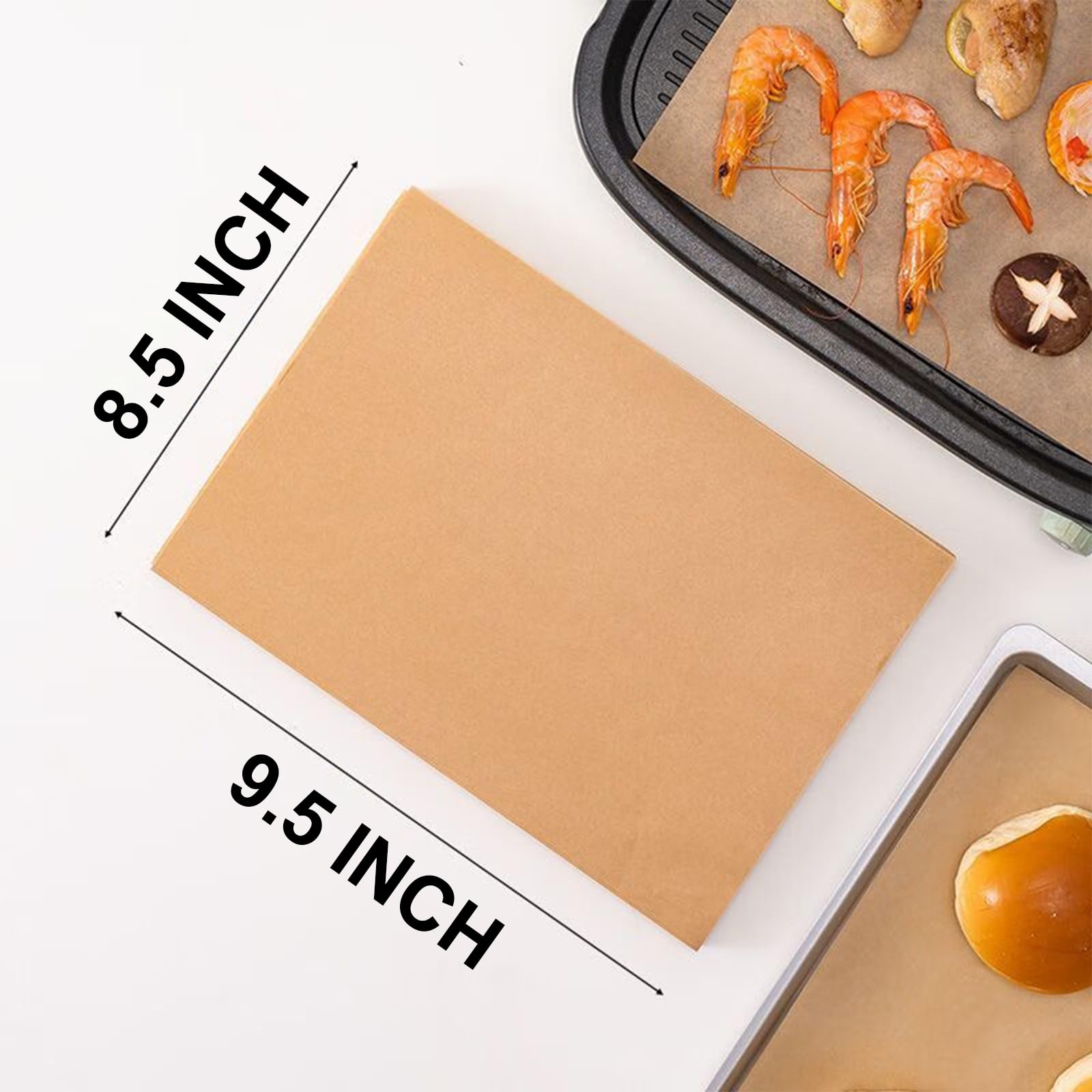 Disposable Air Fryer Liners - 125 PCS Parchment Paper Sheets for CHEFMAN & Instant Pot Air Fryers | Non-Stick Cooking Accessories for Healthy Meals & Snacks