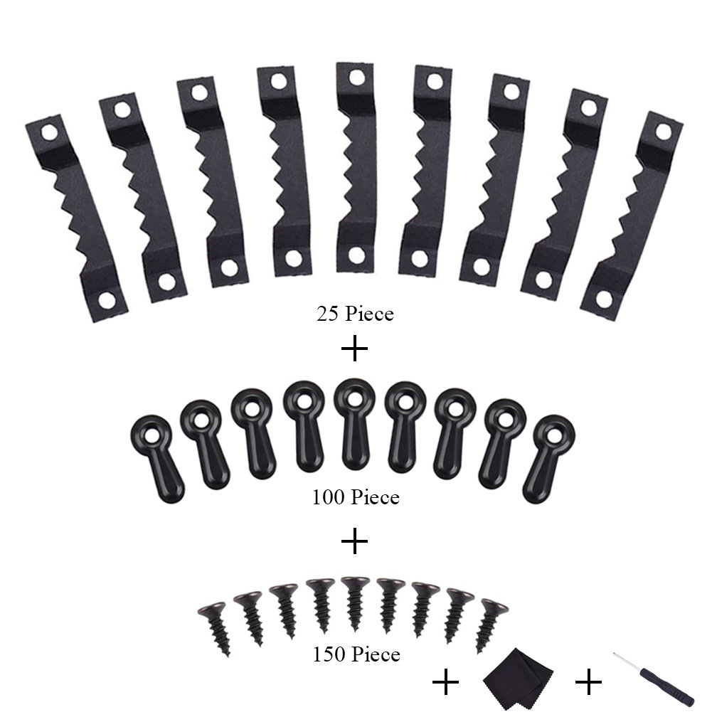 25-Piece Black Sawtooth Picture Frame Hangers (1.5
