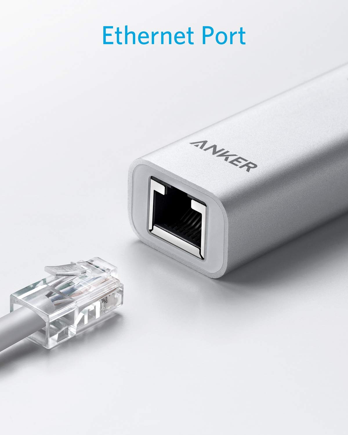 Anker USB C to Gigabit Ethernet Adapter - Aluminum Portable USB 3.0 to RJ45 Converter for MacBook Pro/Air, iPad Pro, XPS - Fast Wired Internet for Work, Gaming & Streaming