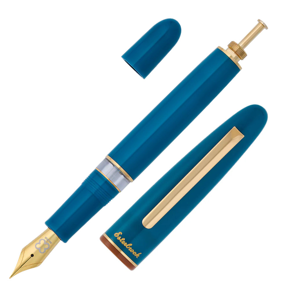 Esterbrook Estie Back to the Land Fountain Pen - Funky Lake Piston Filler Ink Pen for Writing, Journaling & Calligraphy - Premium Handmade Gift for Writers & Collectors