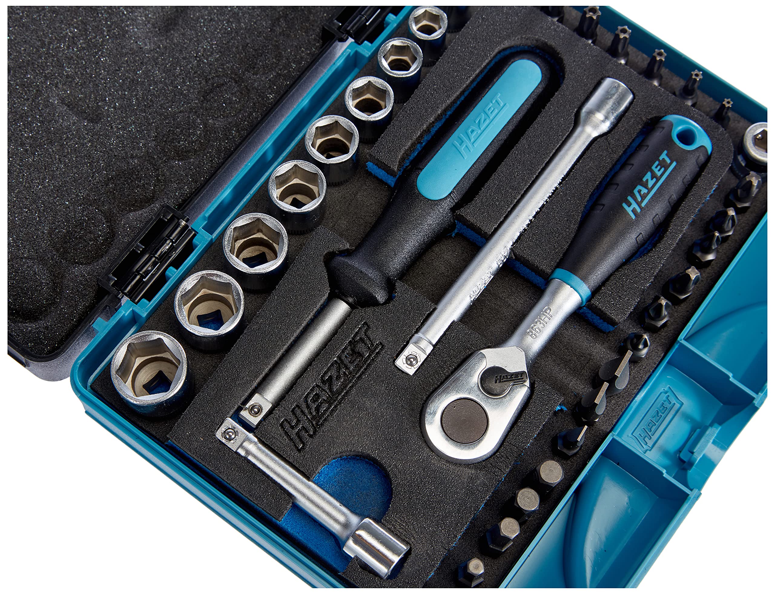 Hazet 853-1 36-Piece Professional Socket Set - Metric & SAE Sizes for Automotive Repair & DIY Projects