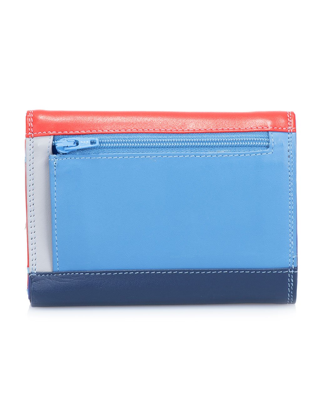 Premium Genuine Leather Double-Flap Wallet for Men & Women - 6 Card Slots, ID Window & Coin Pocket - Stylish Compact Purse for Everyday Carry, Travel & Business | Royal Color Luxury Accessory