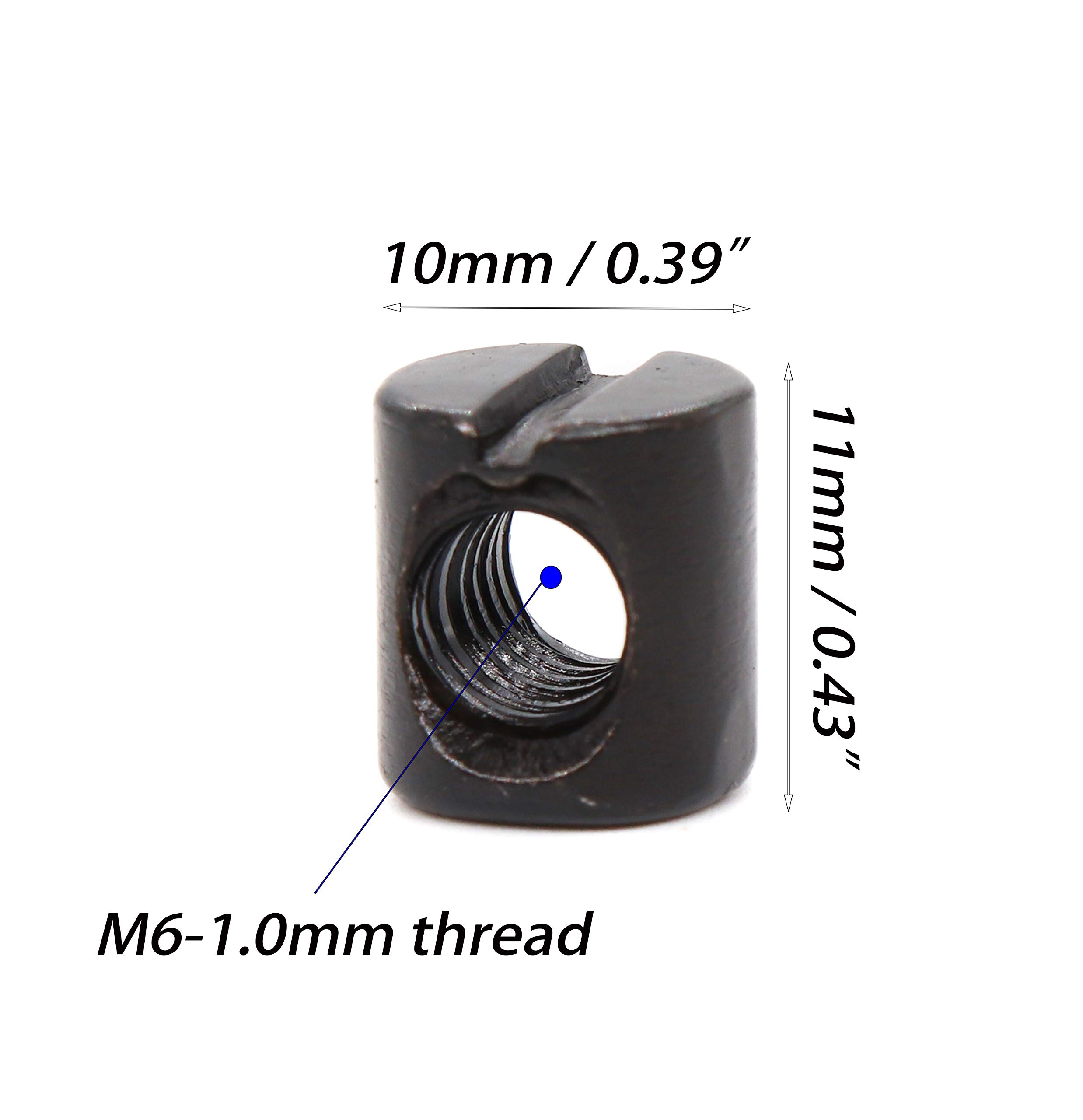 Hex Socket Cap Bolts Kit - 50pcs M6 Black Barrel Nuts for Baby Cribs & Furniture - 15-35mm Sizes - Easy Assembly & Repair