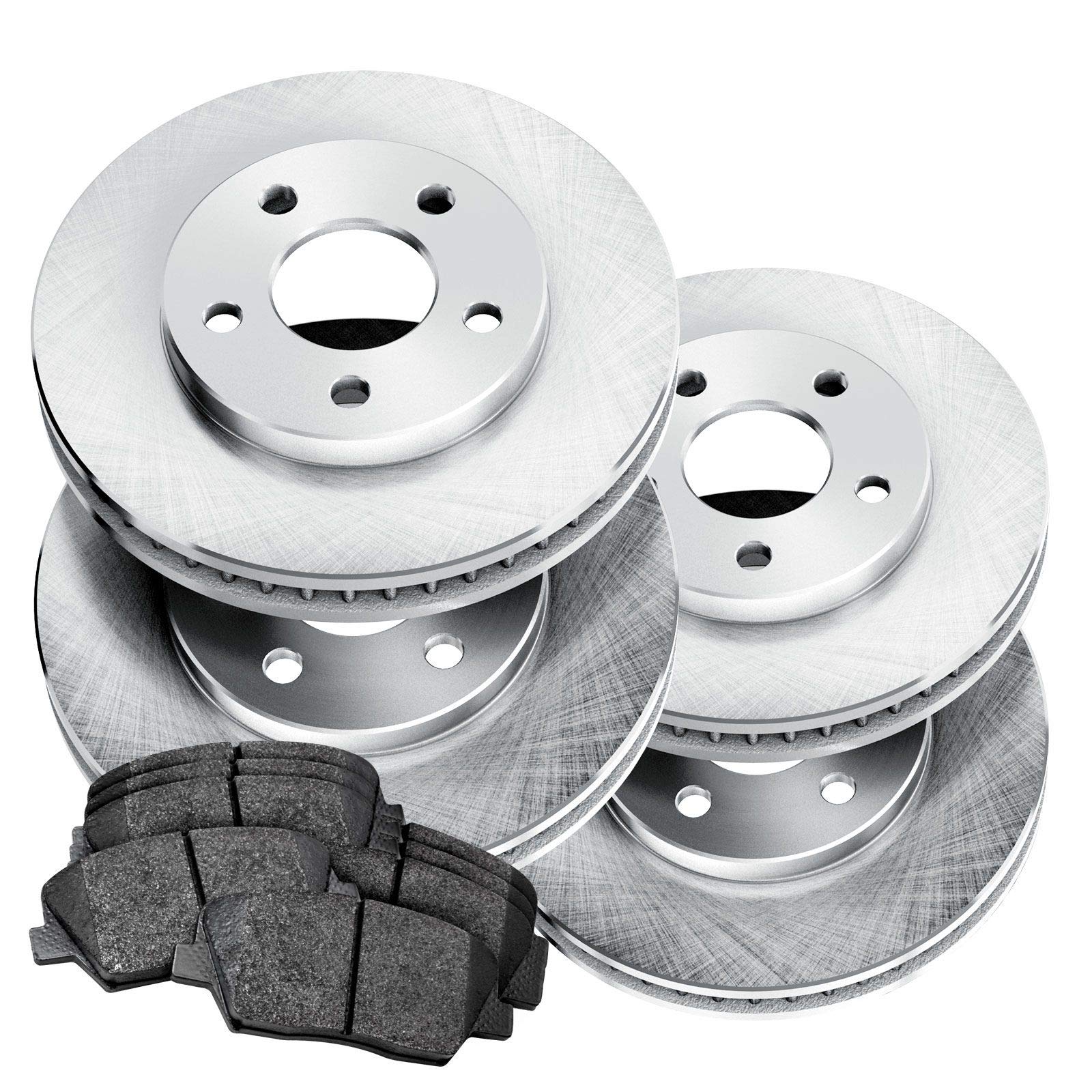 High-Performance Power Sport Front & Rear Brake Kit - Ceramic Brake Pads & Rotors for 2016-2019 Hyundai Sonata, 2016-2020 Kia Optima | Smooth Stopping Power for City Driving & Highway Commutes
