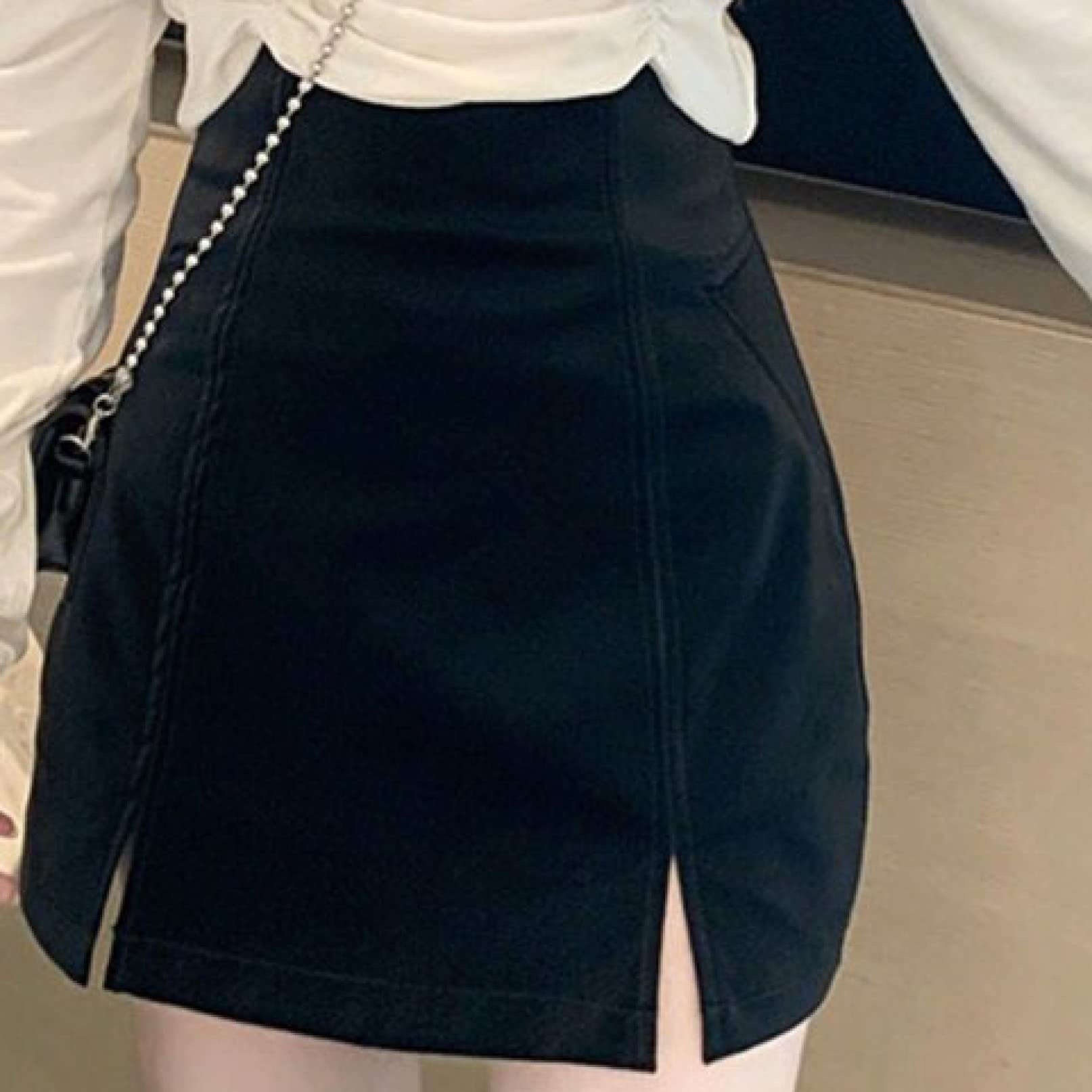 Women's Soft Matte Faux Leather High Waist Skater Skirt - A-Line Stretch Pencil Mini Skirt with Zipper | Sexy & Comfortable for Daily Wear, Party, Club, Date Night & Office Outfits