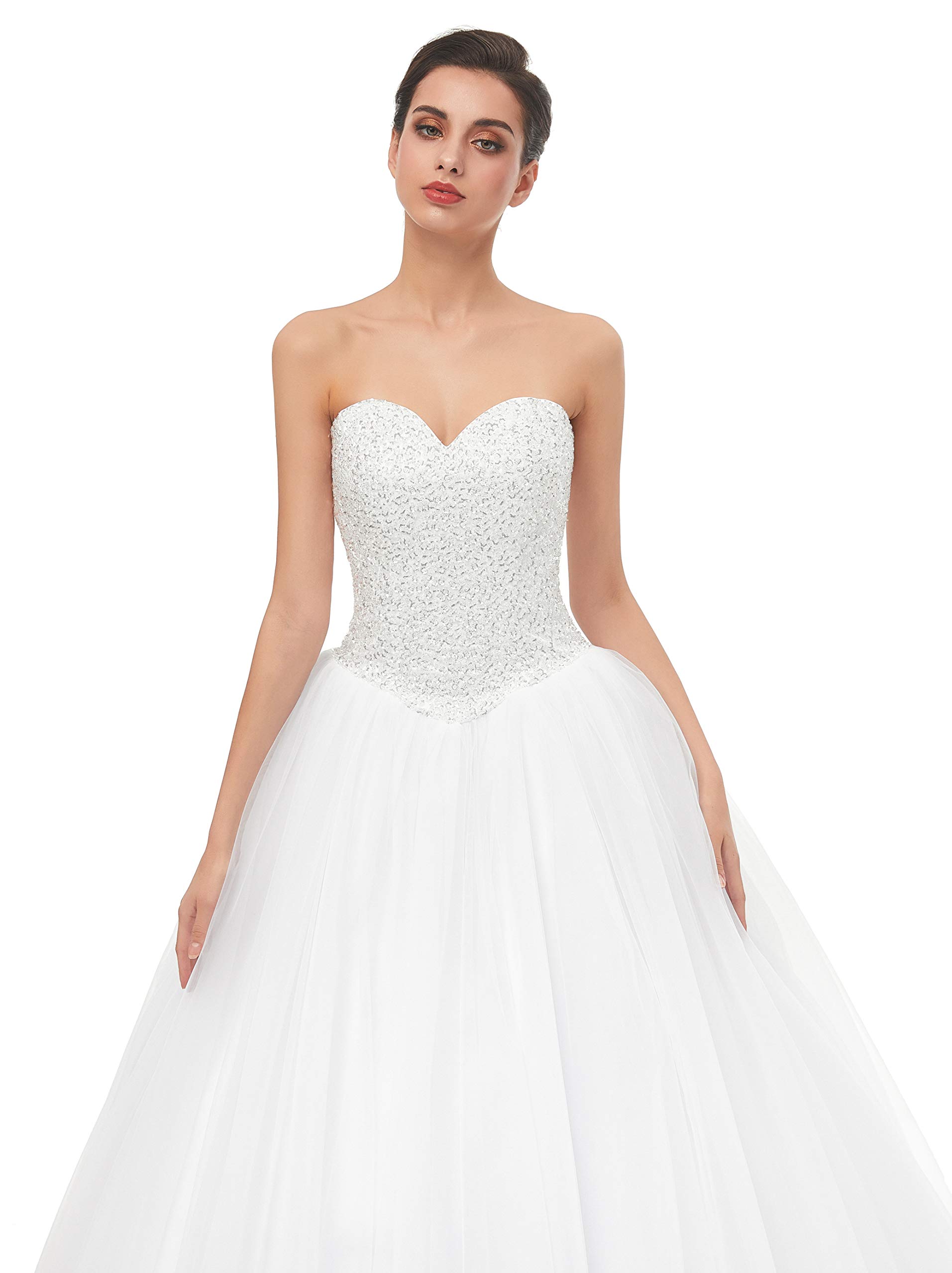 Elegant Women's Ball Gown Bridal Wedding Dresses - A-Line Princess Style for Bridal Shower, Ceremony & Reception